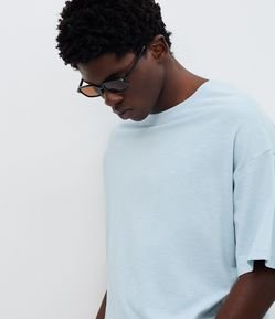 Camiseta Oversized Manga Curta Texturizada Flamê