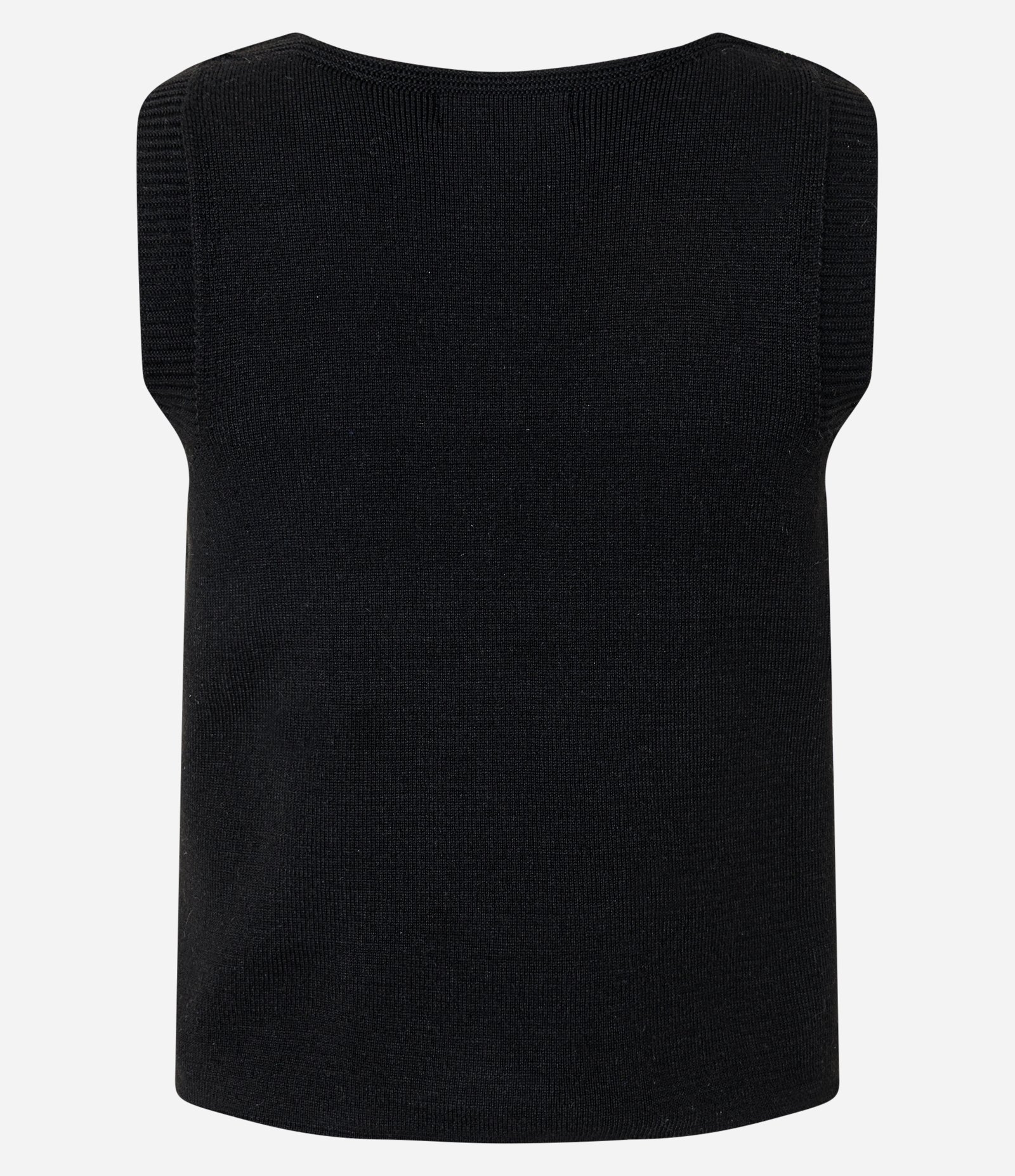 Colete em Tricô com Fechamento por Botões Preto 7