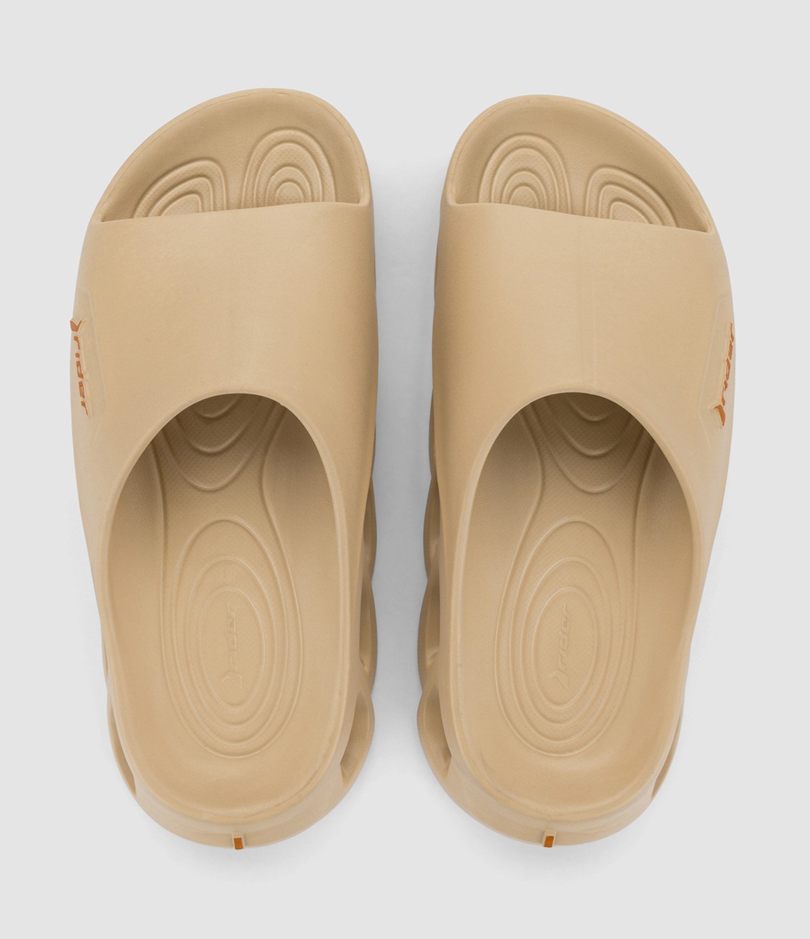 Chinelo Slide R Power Lite Rider com Anatômico e Solado Vazado Bege 3