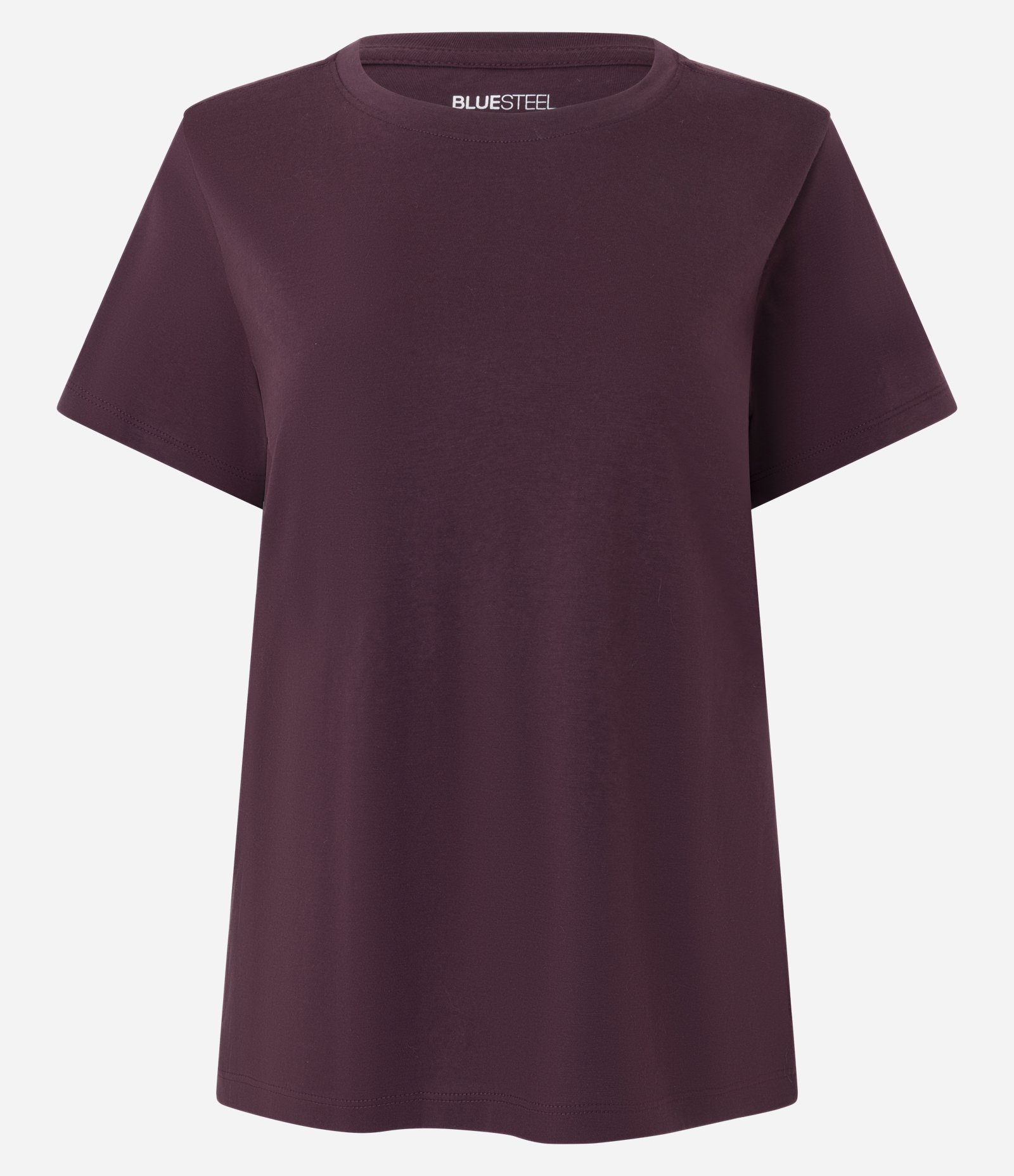 Camiseta Básica em Algodão com Manga Curta Bordô 5