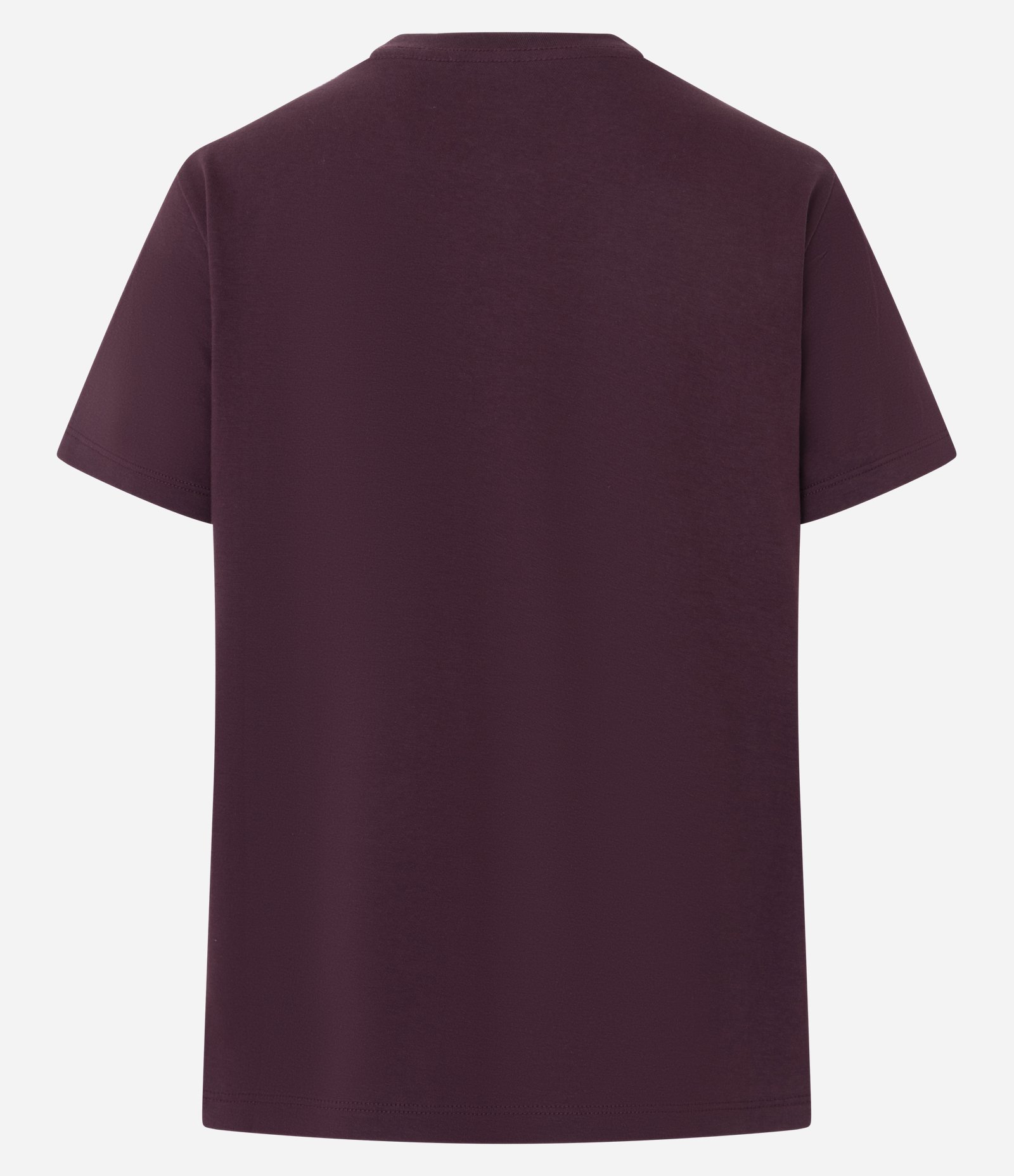 Camiseta Básica em Algodão com Manga Curta Bordô 6