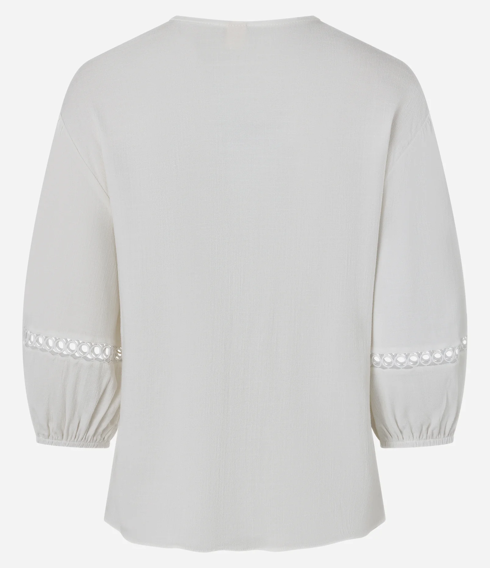 Blusa Texturizada em Viscose com Entremeios Off White 7