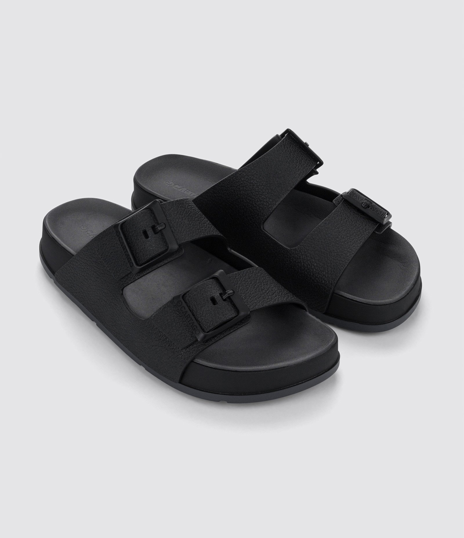 Chinelo Slide Milão Plus Cartago com Fivelas Preto 2