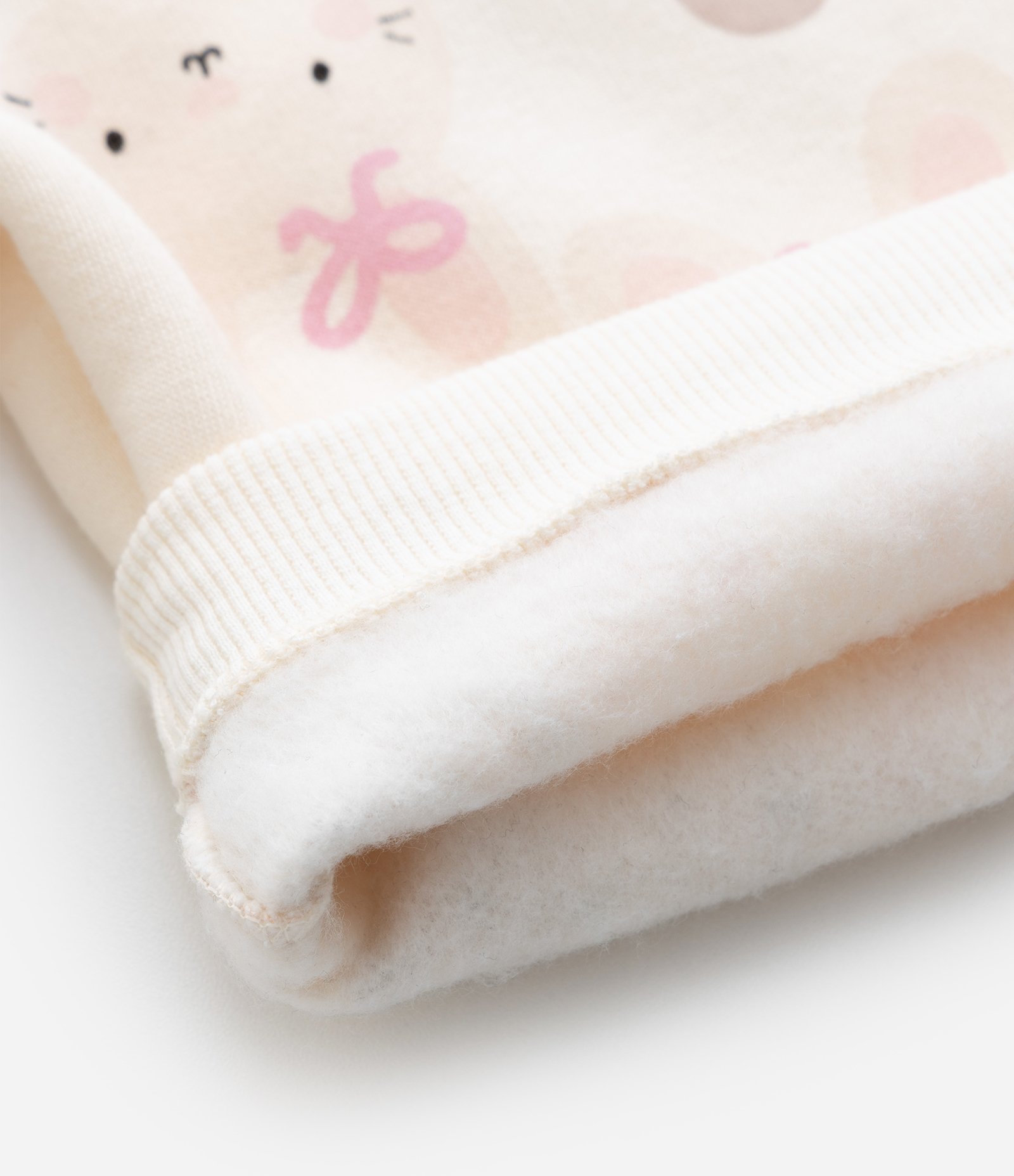 Conjunto Infantil em Moletinho com Estampa de Coelho - Tam 0 A 18 Meses Rosa 10