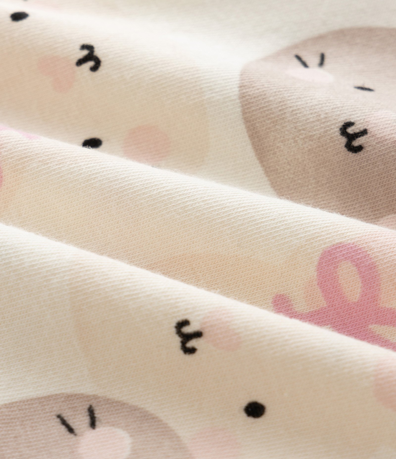 Macaquinho Infantil em Cotton Estampa Coelhinho - Tam 0 a 18 meses Bege 3