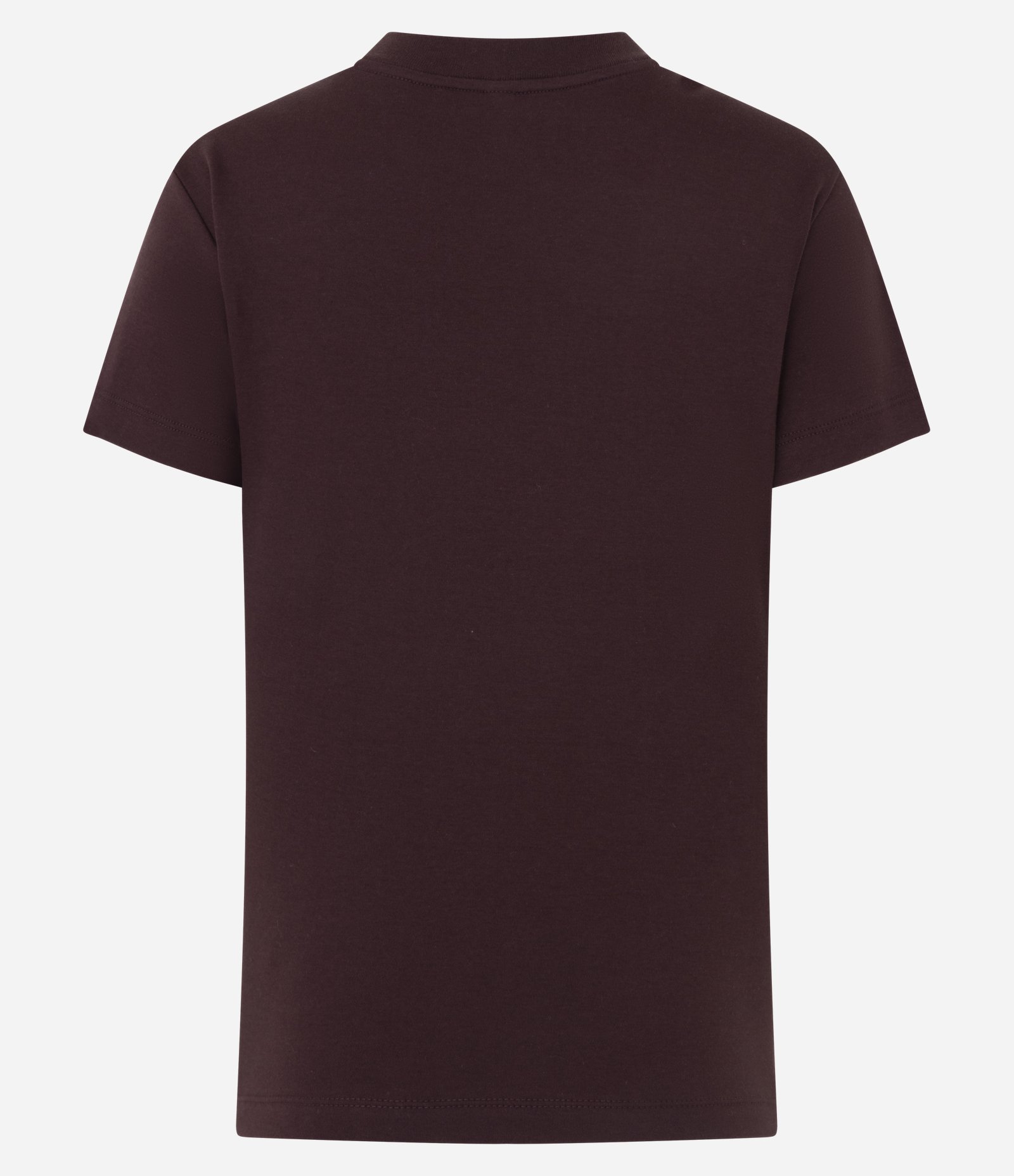 Blusa Básica em Algodão Peruano Interlock com Gola Redonda Marrom 6