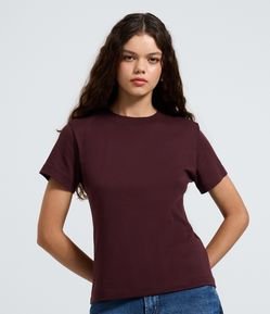 Blusa Básica em Algodão Peruano Interlock com Gola Redonda