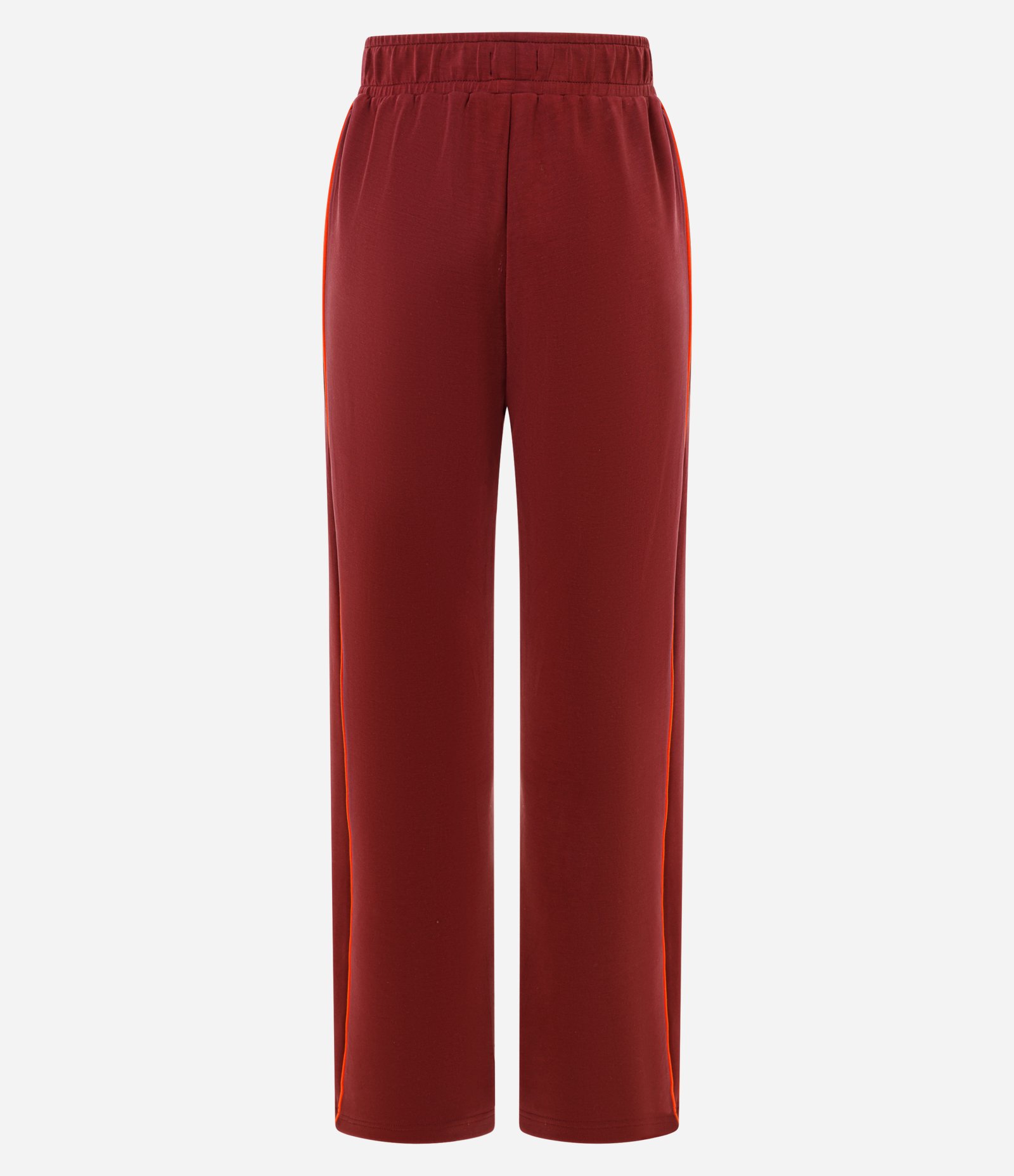 Calça Reta Esportiva em Modal com Bolsos Vermelho 7