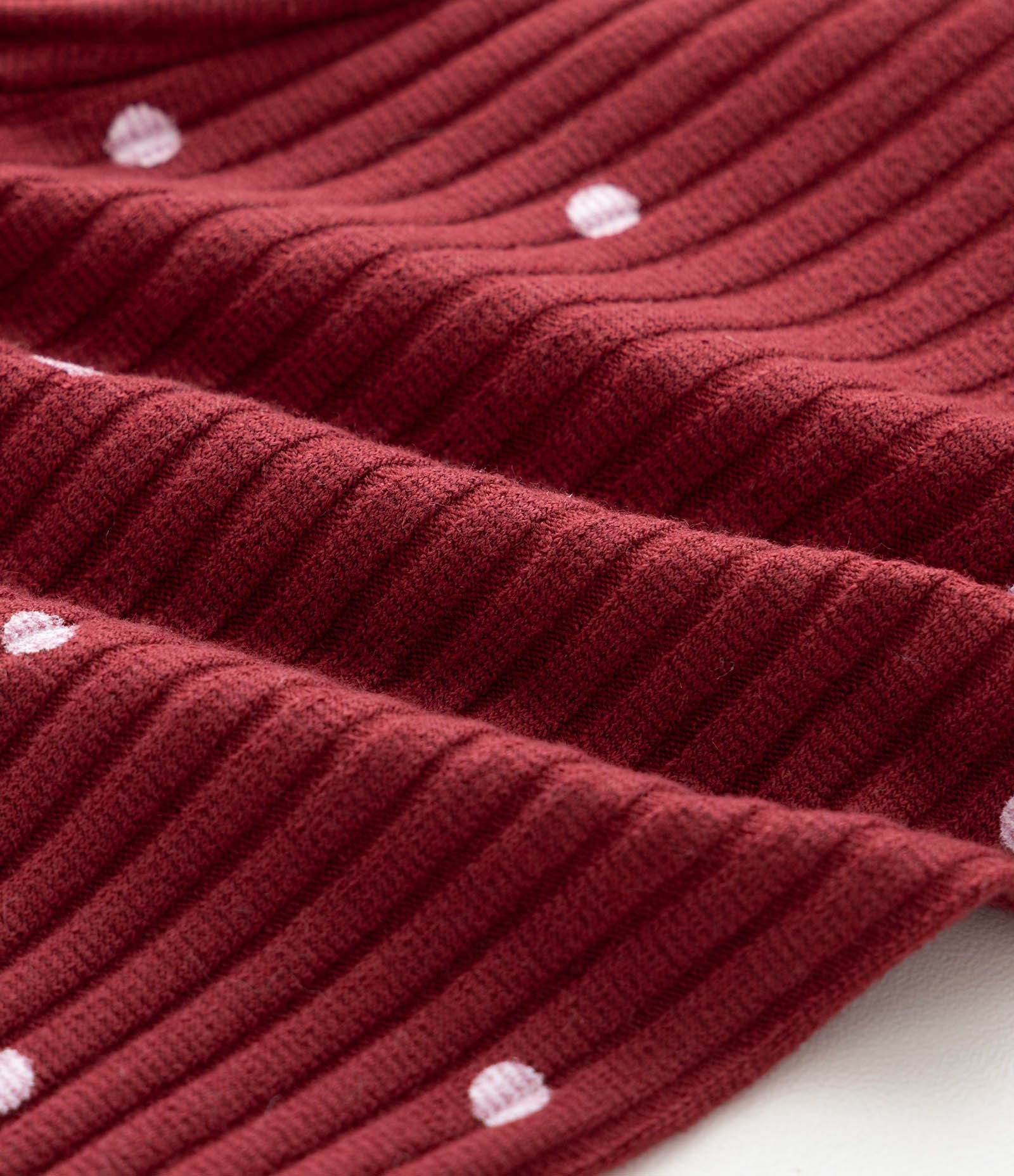 Conjunto Infantil em Moletom com Coelhinhos e Legging Poá – Tam 0 a 18 Meses Vermelho 7