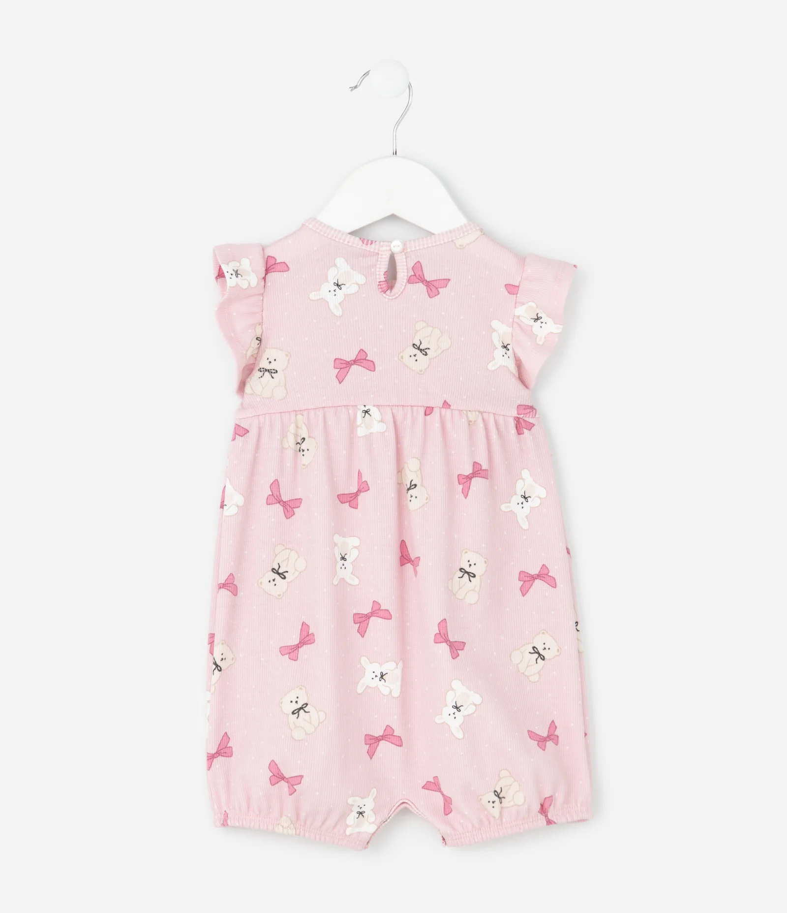 Macaquinho Infantil com Laços e Bichinhos – Tam 0 a 18 Meses Rosa Claro 3