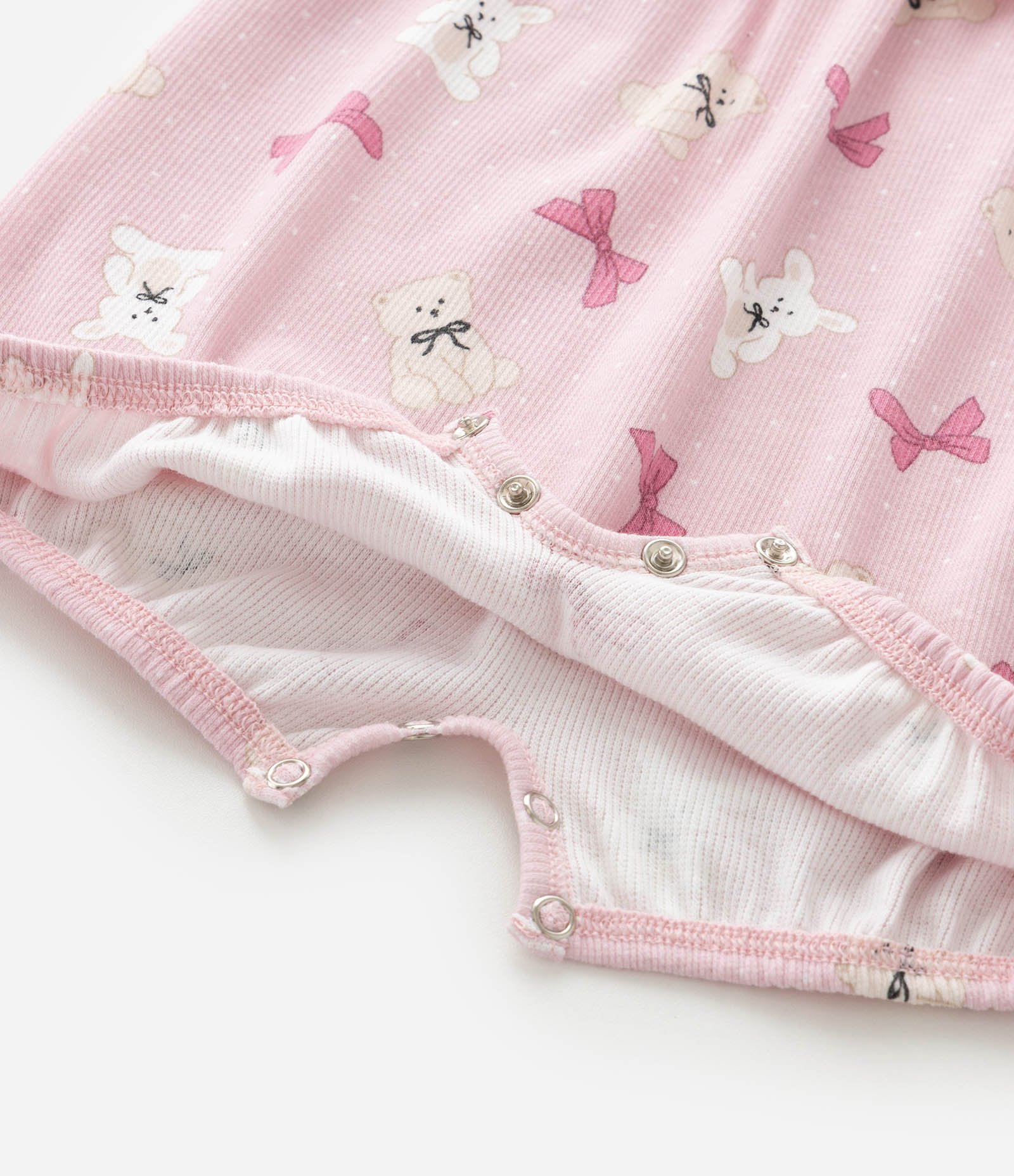 Macaquinho Infantil com Laços e Bichinhos – Tam 0 a 18 Meses Rosa Claro 6