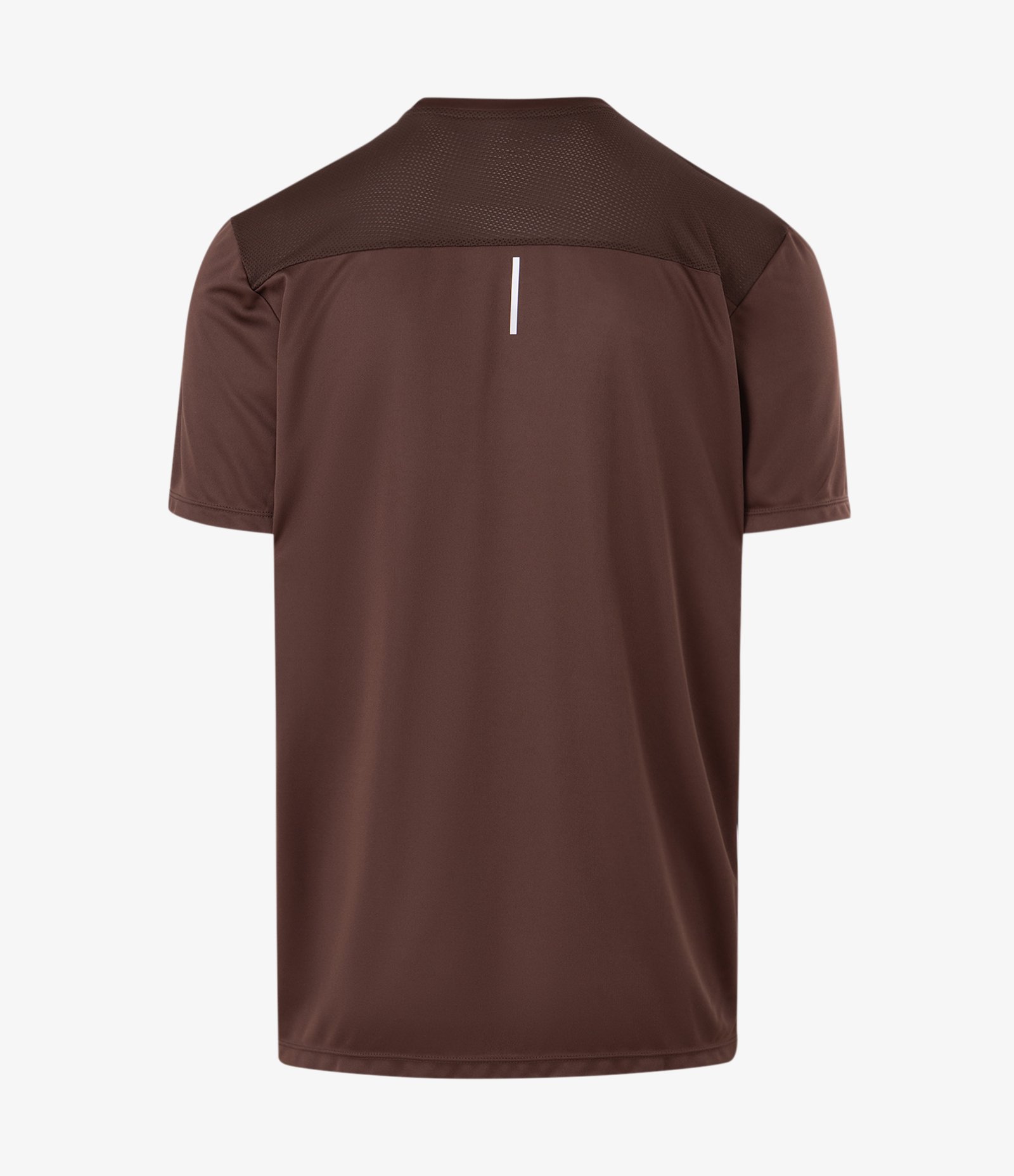 Camiseta Esportiva com Tecnologia Dry e Detalhes Refletivos Marrom 2