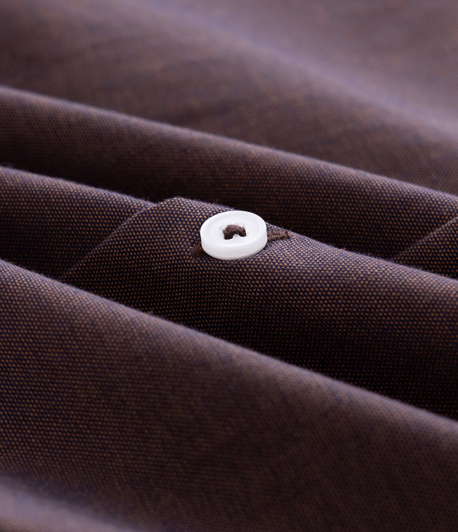 Camisa Manga Longa Oxford Marrom 3