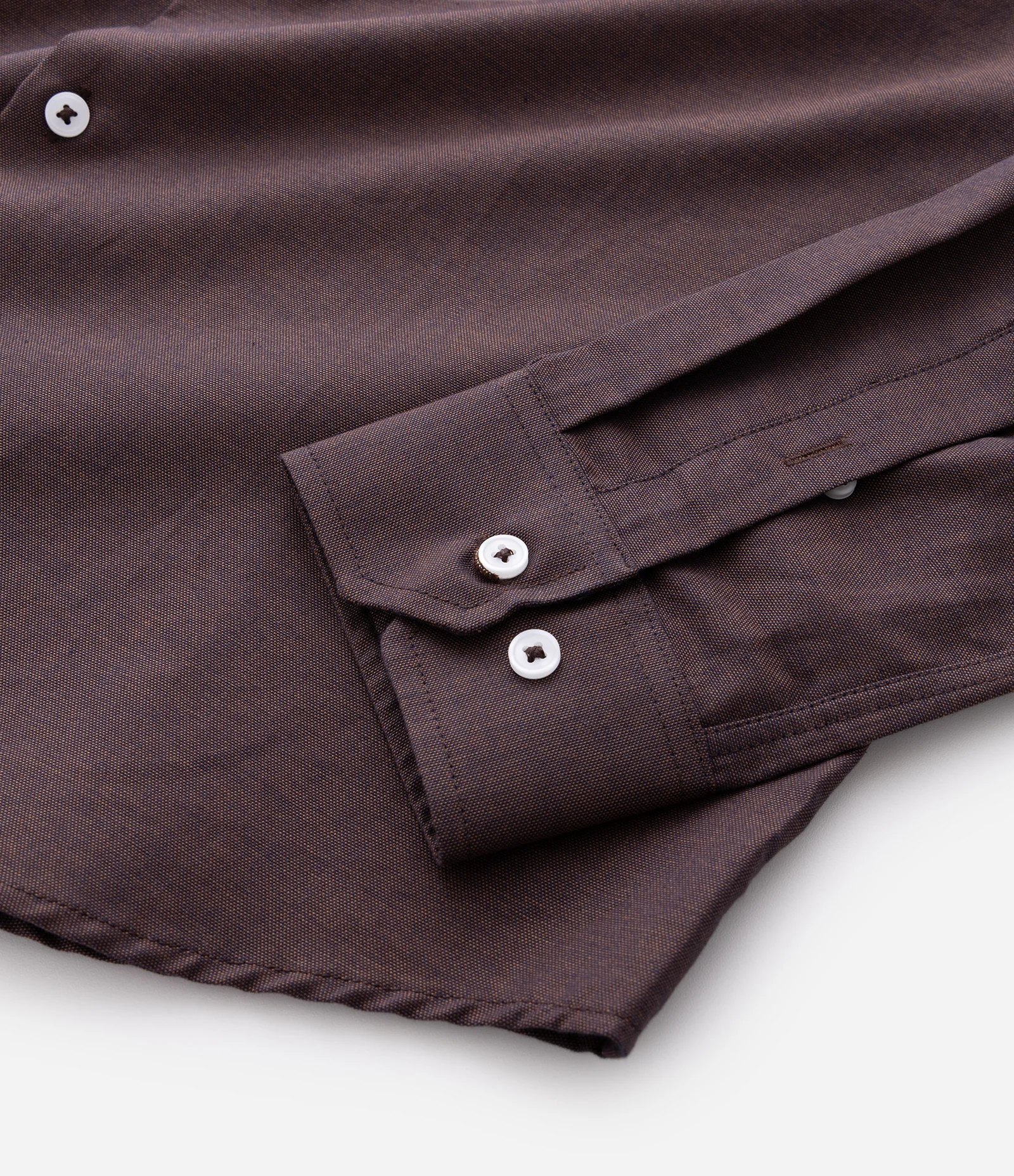 Camisa Manga Longa Oxford Marrom 4