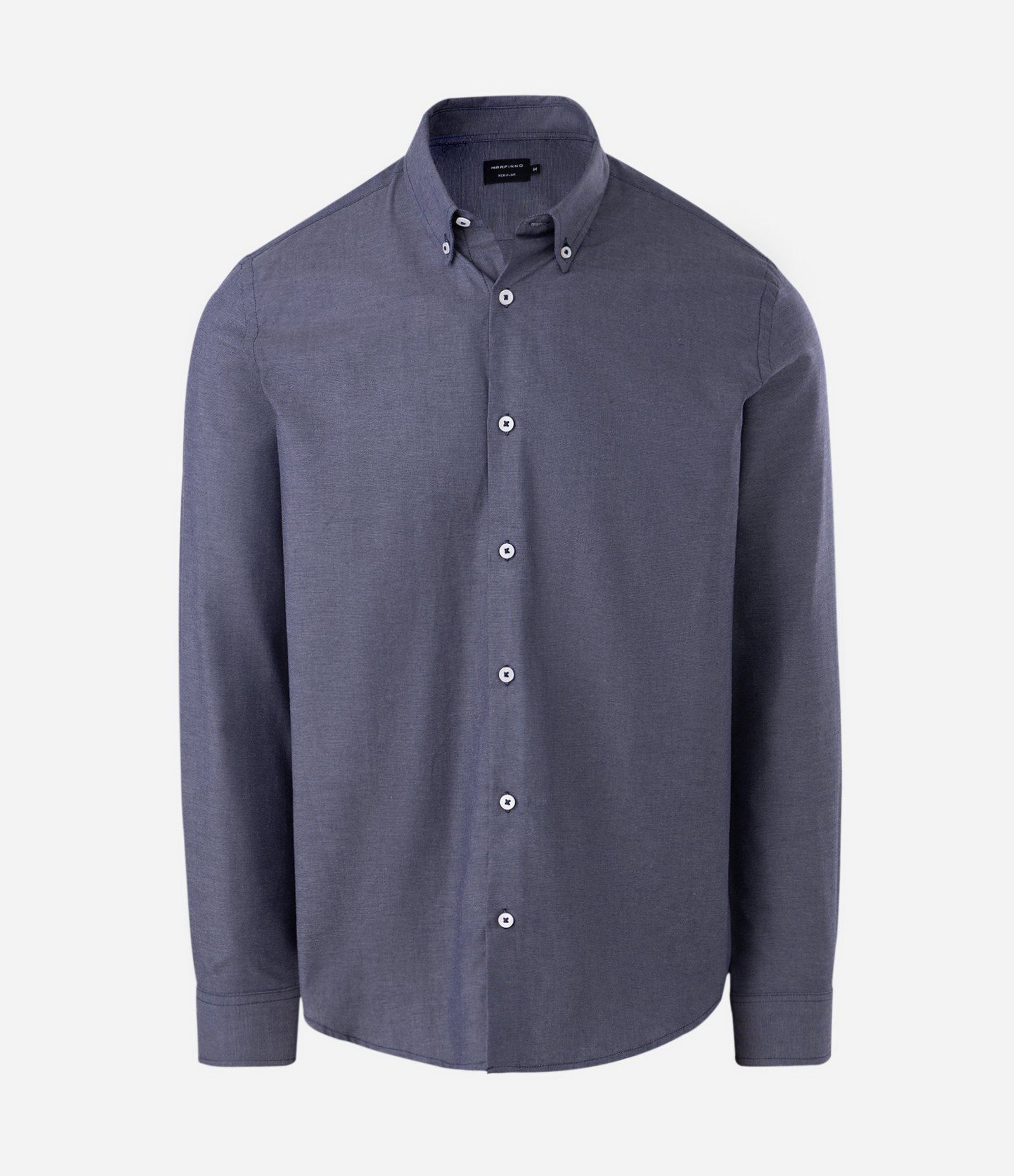 Camisa Manga Longa Oxford Azul 1