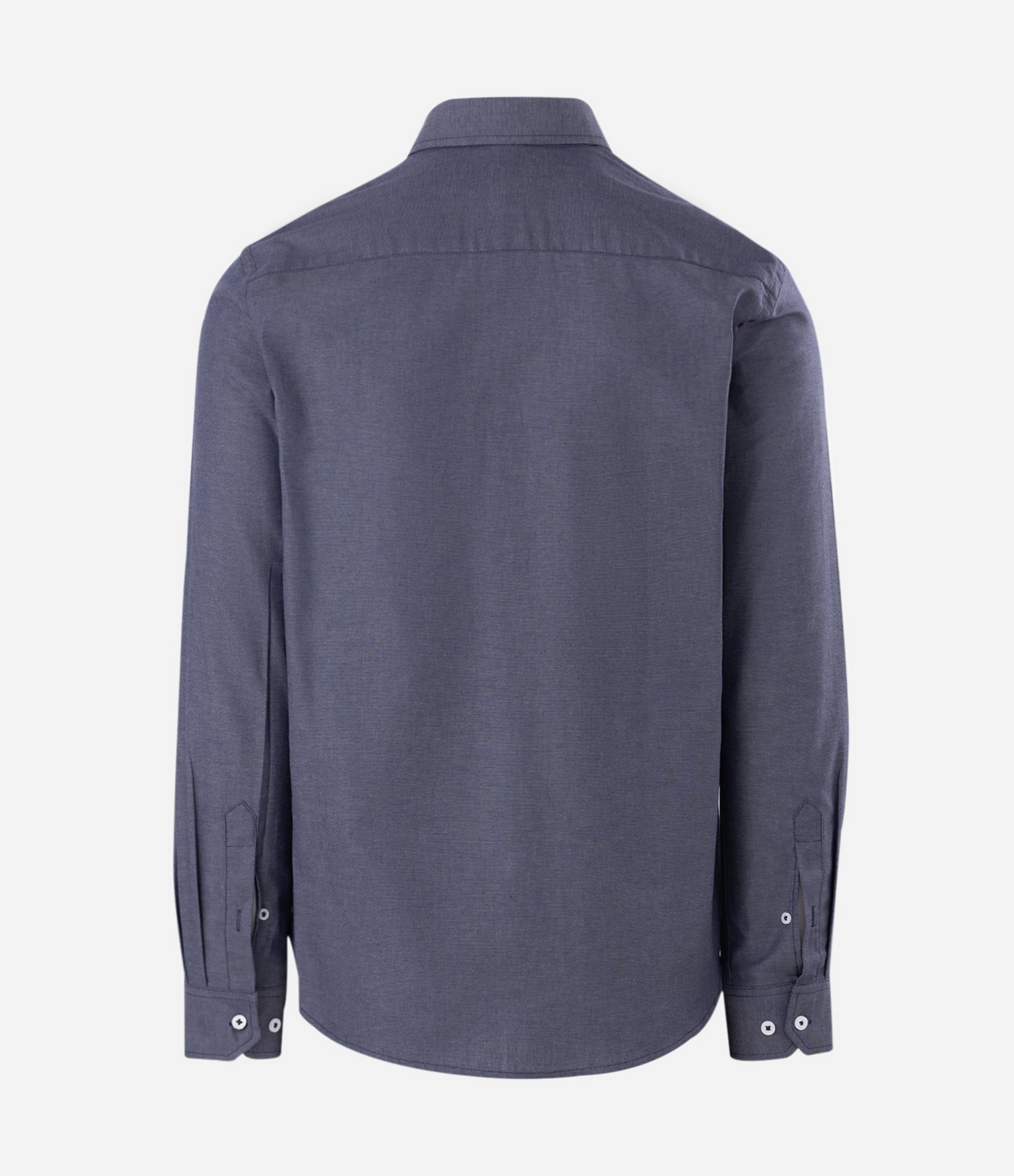 Camisa Manga Longa Oxford Azul 2