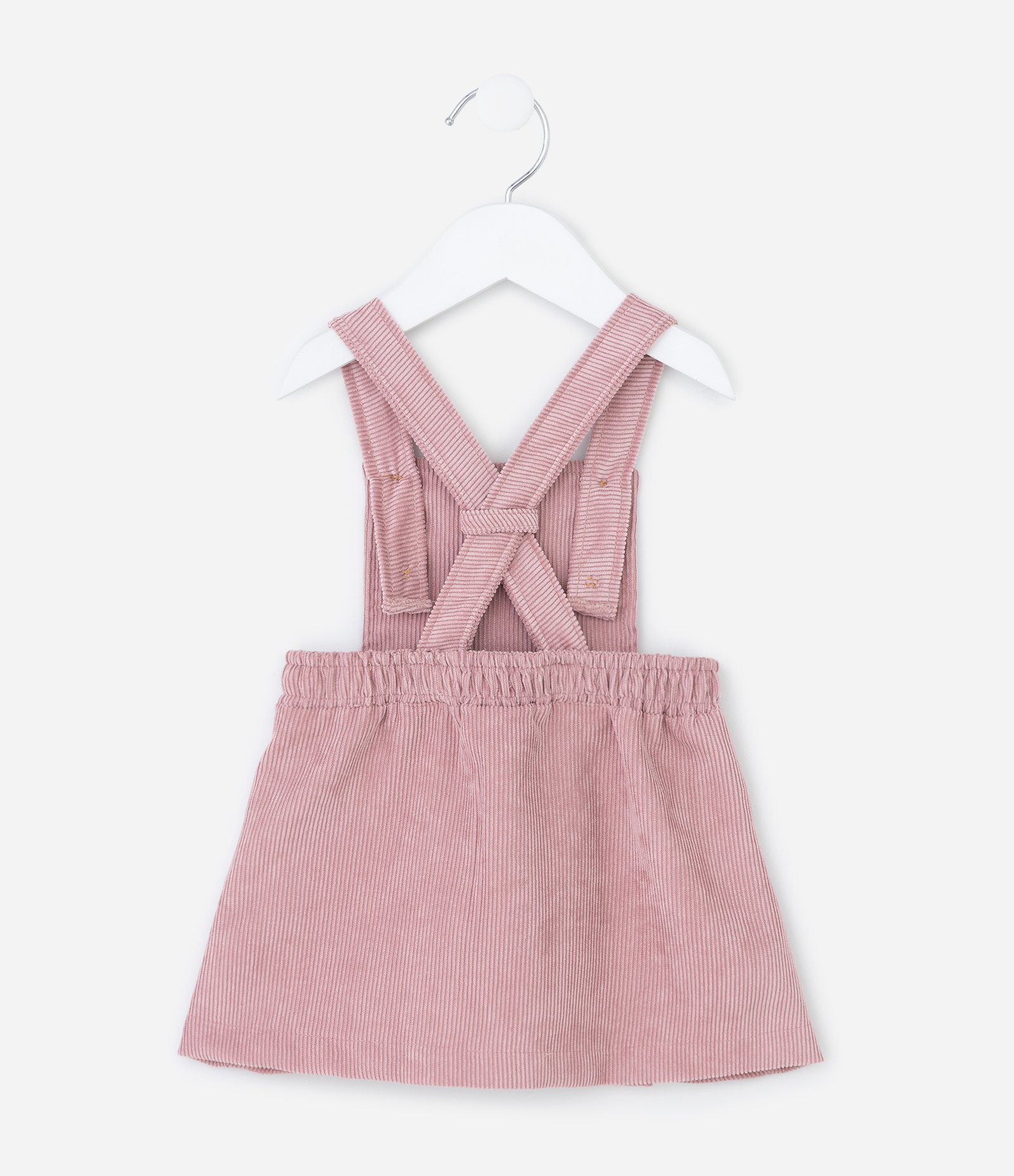 Salopete Infantil em Veludo Cotelê - Tam 0 a 18 meses Rosa 3