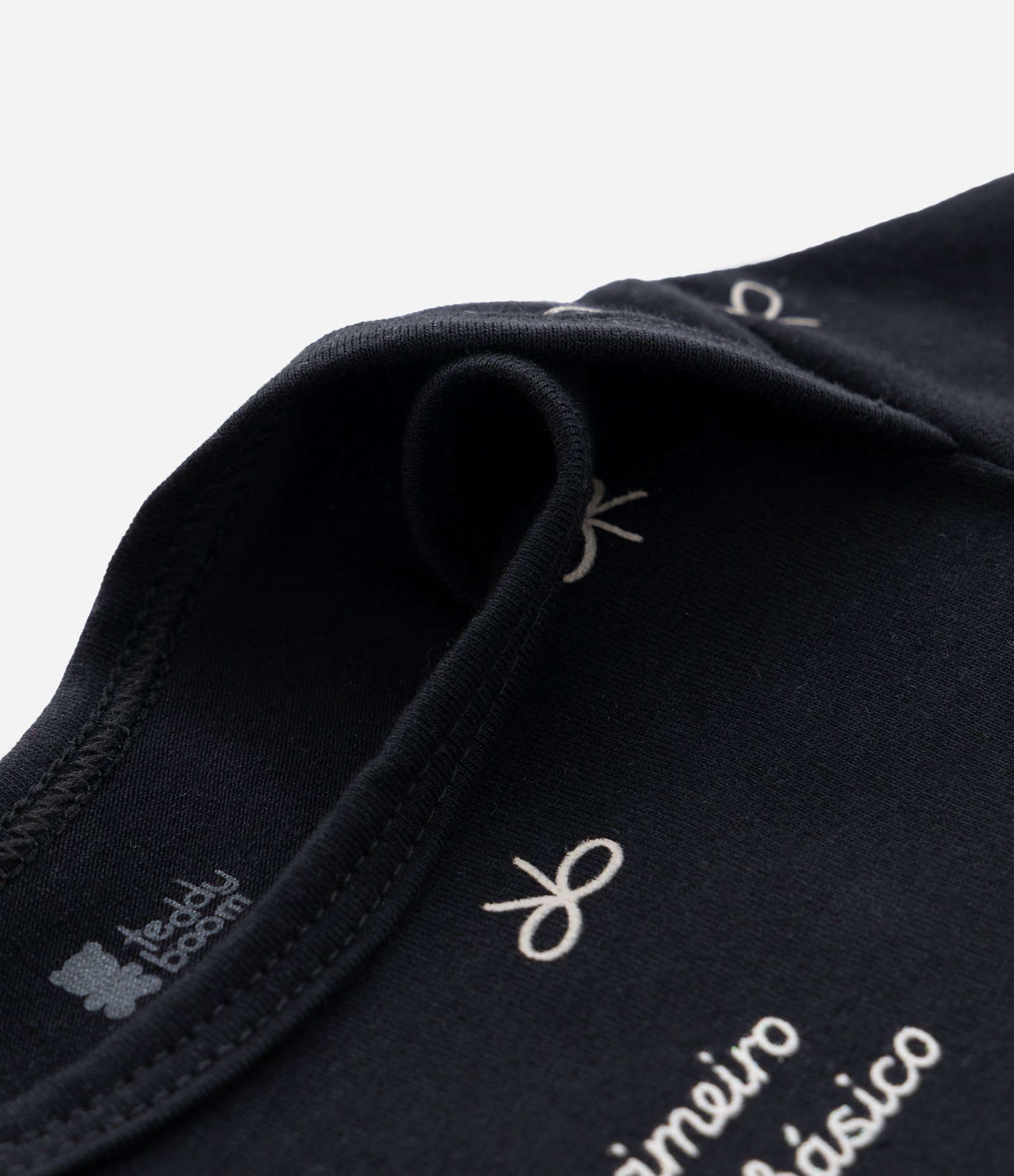 Body Infantil com Estampa Laços – Tam 0 a 18 Meses Preto 5