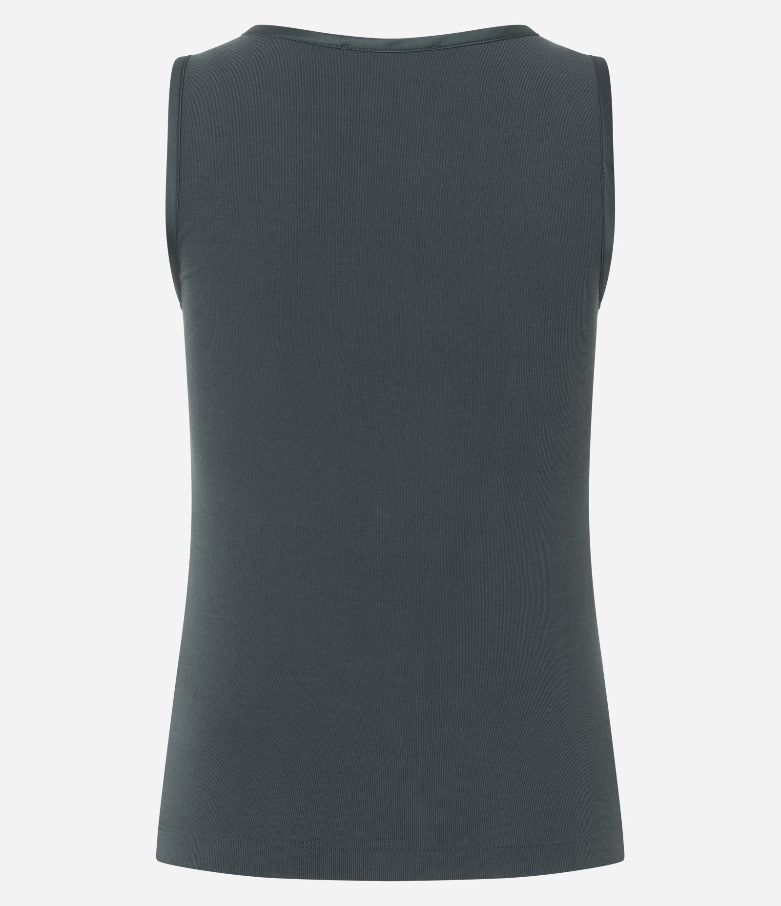 Blusa Básica em Viscose com Gola Redonda Verde Escuro 3