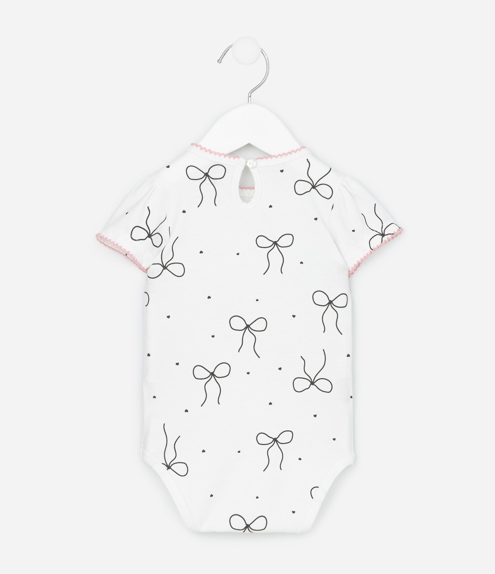 Body Infantil com Estampa de Laços – Tam 0 a 18 Meses Branco 3