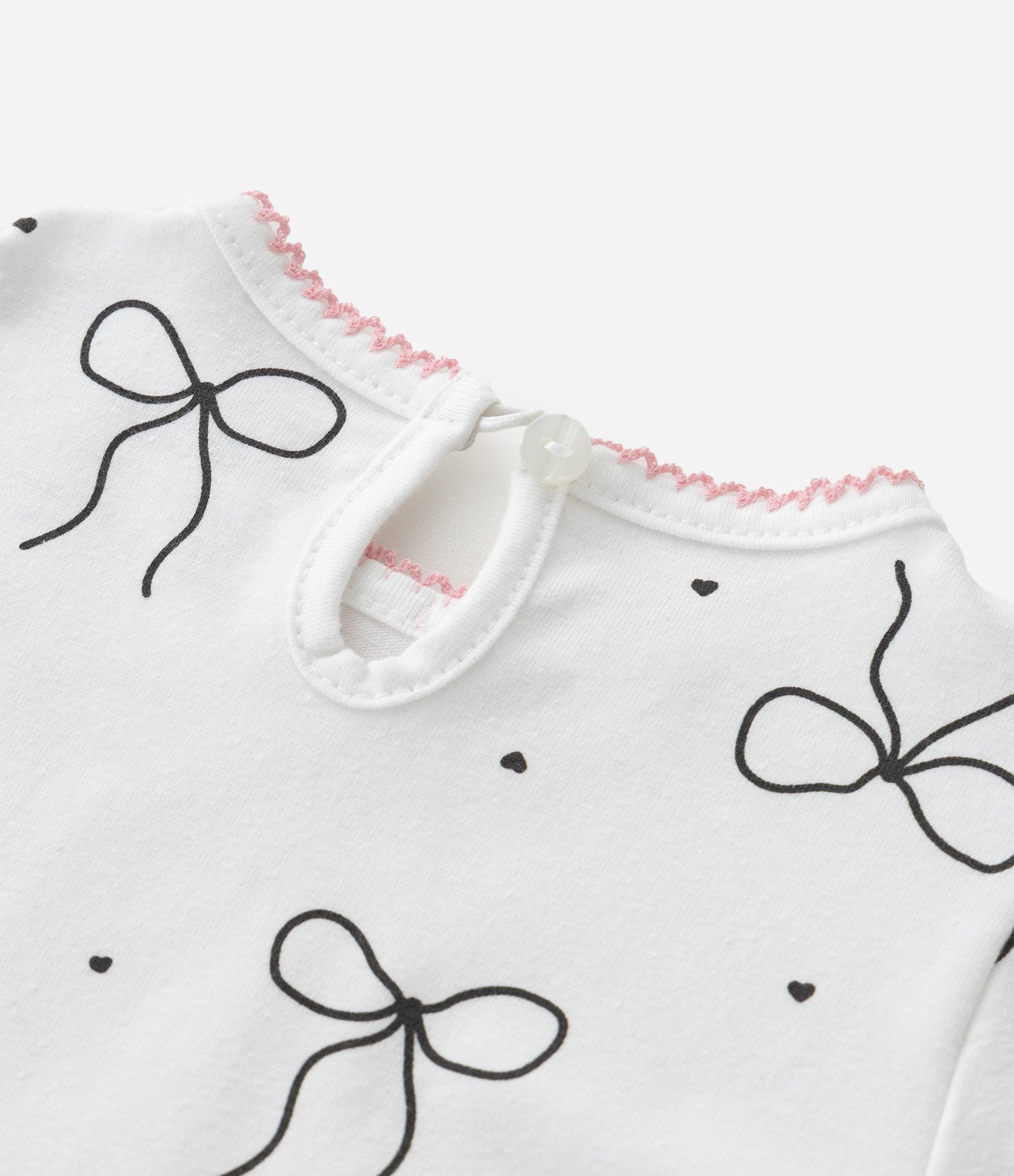 Body Infantil com Estampa de Laços – Tam 0 a 18 Meses Branco 5