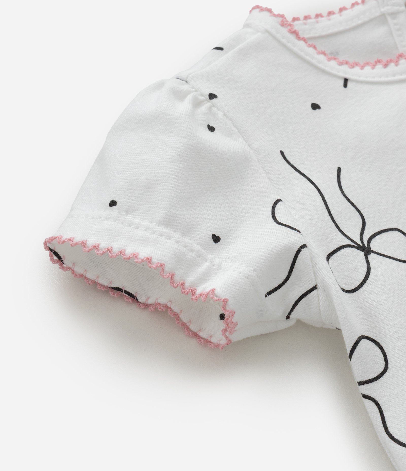 Body Infantil com Estampa de Laços – Tam 0 a 18 Meses Branco 7
