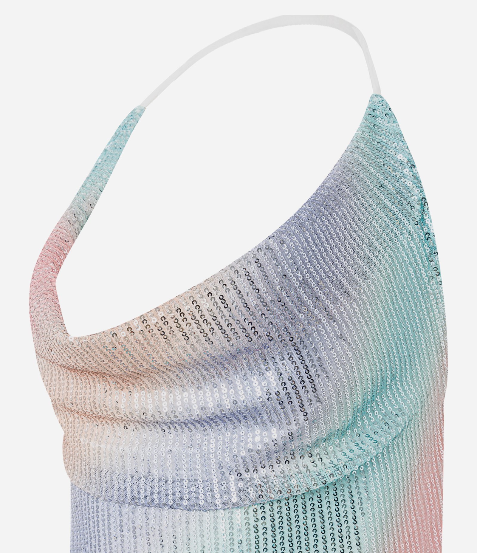 Vestido Curto em Frente Única com Paetês Multicores 8