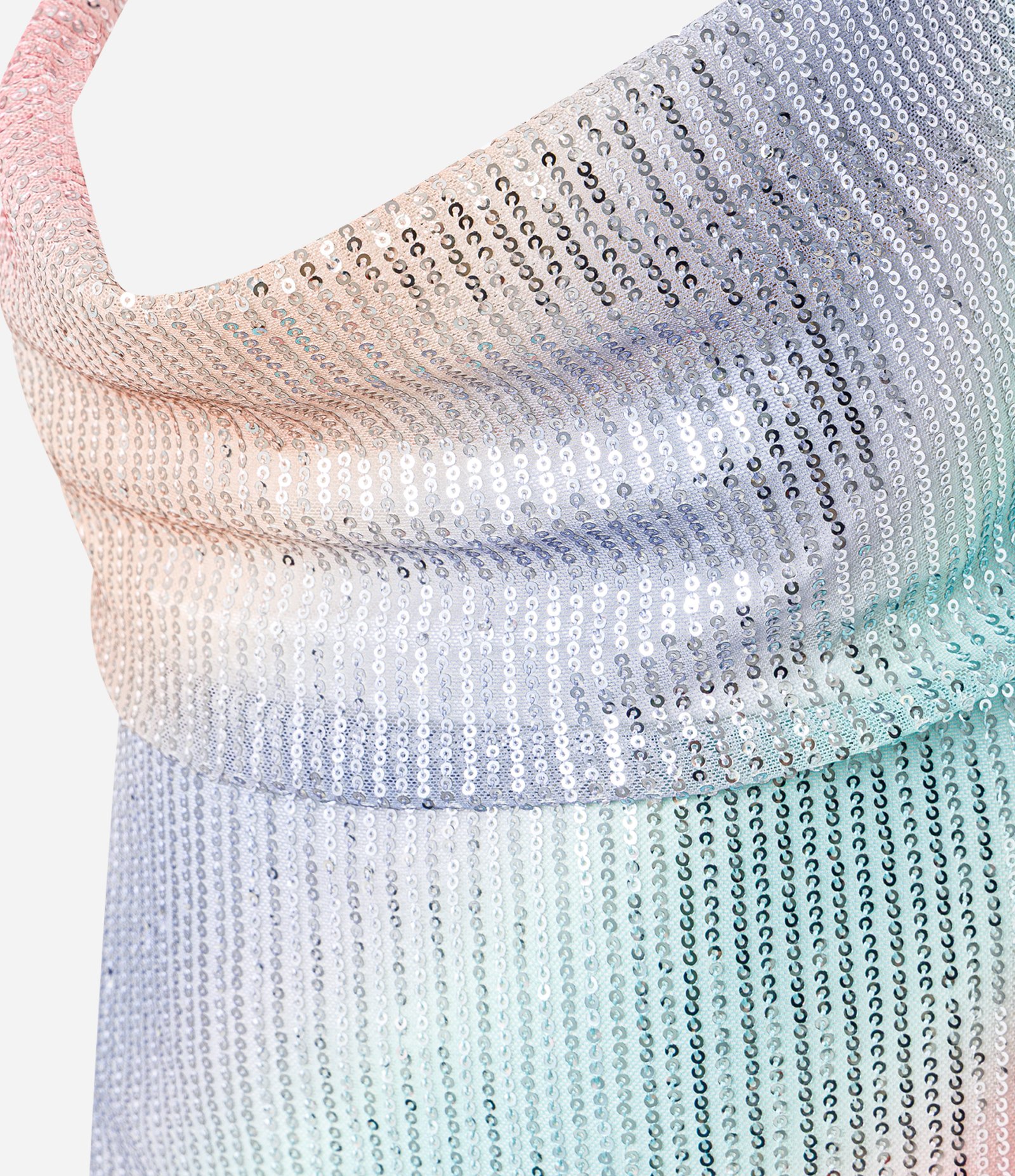 Vestido Curto em Frente Única com Paetês Multicores 9