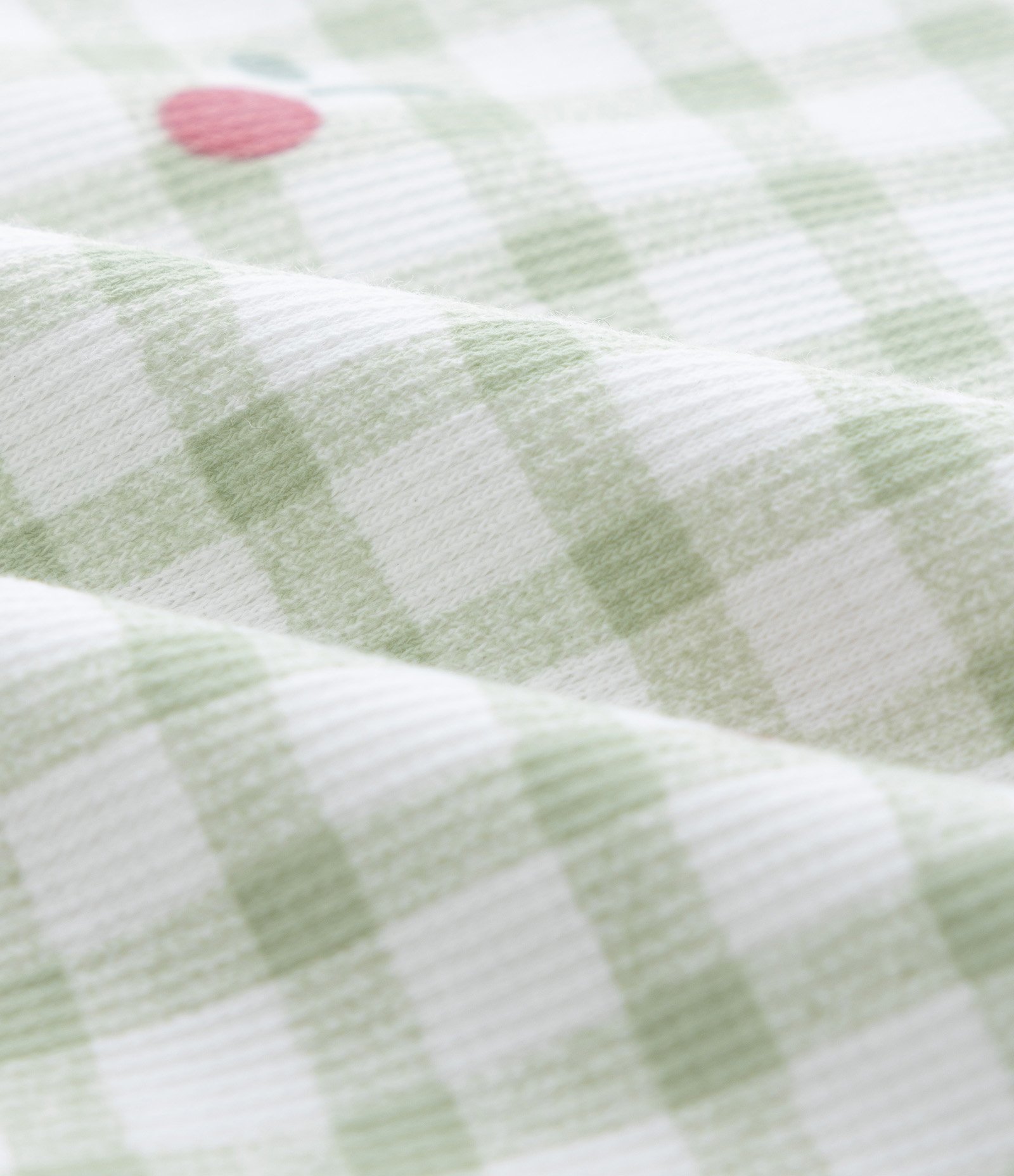 Body Infantil em Vichy com Estampa de Cerejinhas – Tam RN a 18 Meses Verde/Branco 3