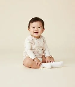 Body Infantil com Estampa de Coelhinho – Tam 0 a 18 Meses