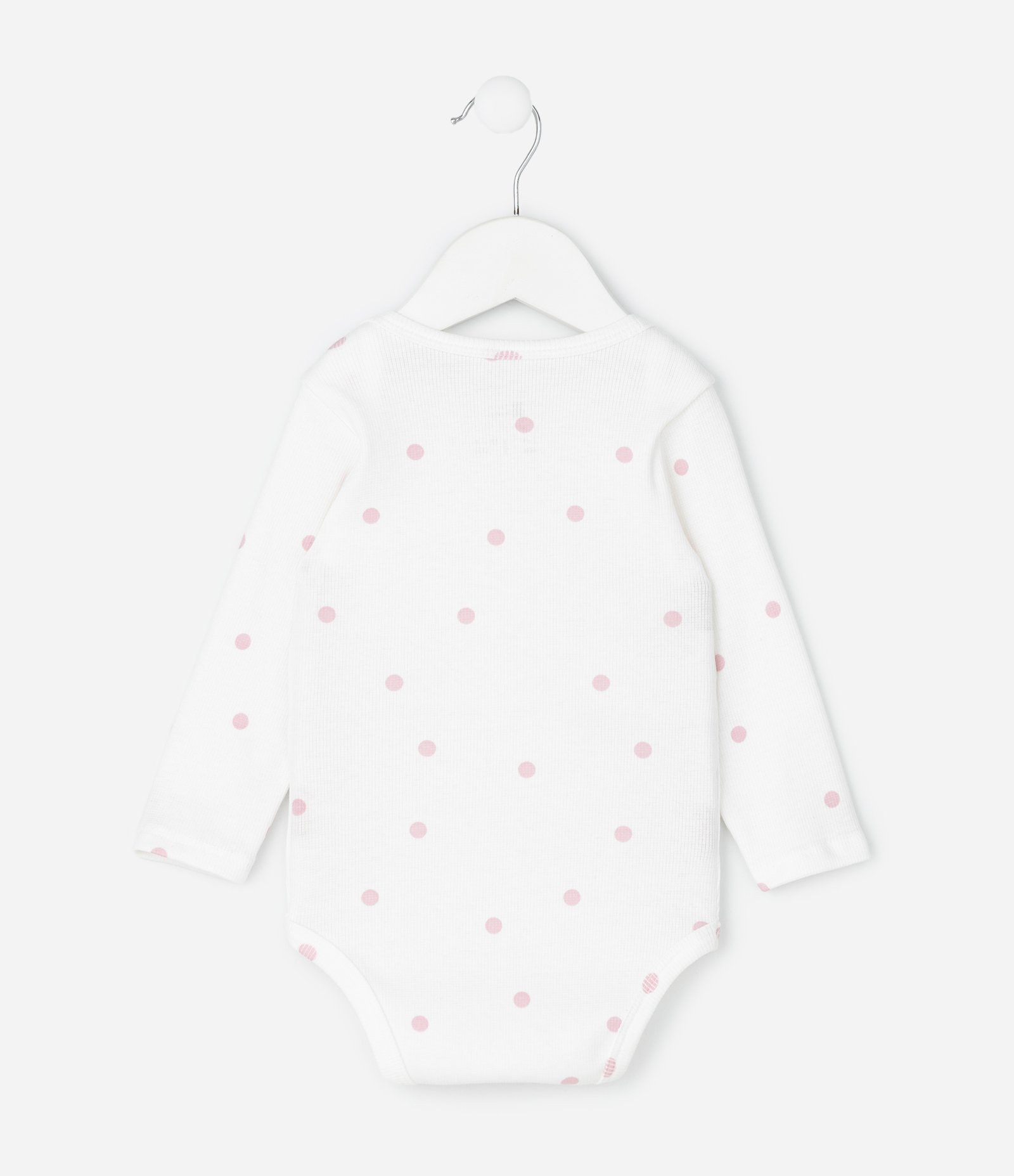 Body Infantil em Ribana Poá com Laço Aplicado – Tam 0 a 18 Meses Branco 3