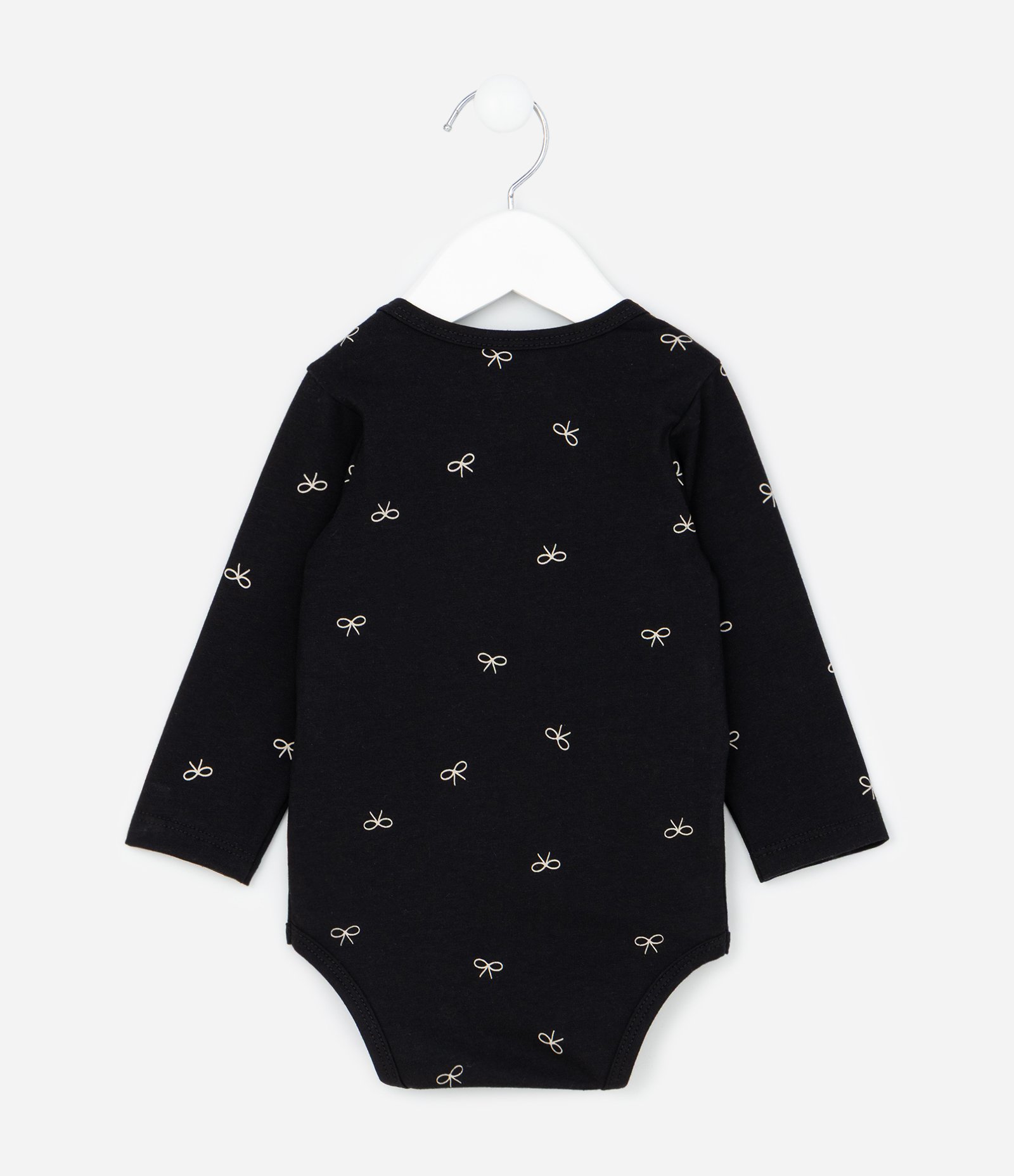 Body Infantil Com Estampa de Laços – Tam 0 a 18 Meses Preto 3