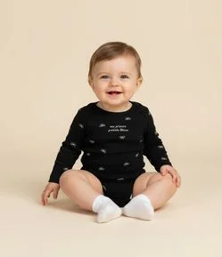 Body Infantil Com Estampa de Laços – Tam 0 a 18 Meses