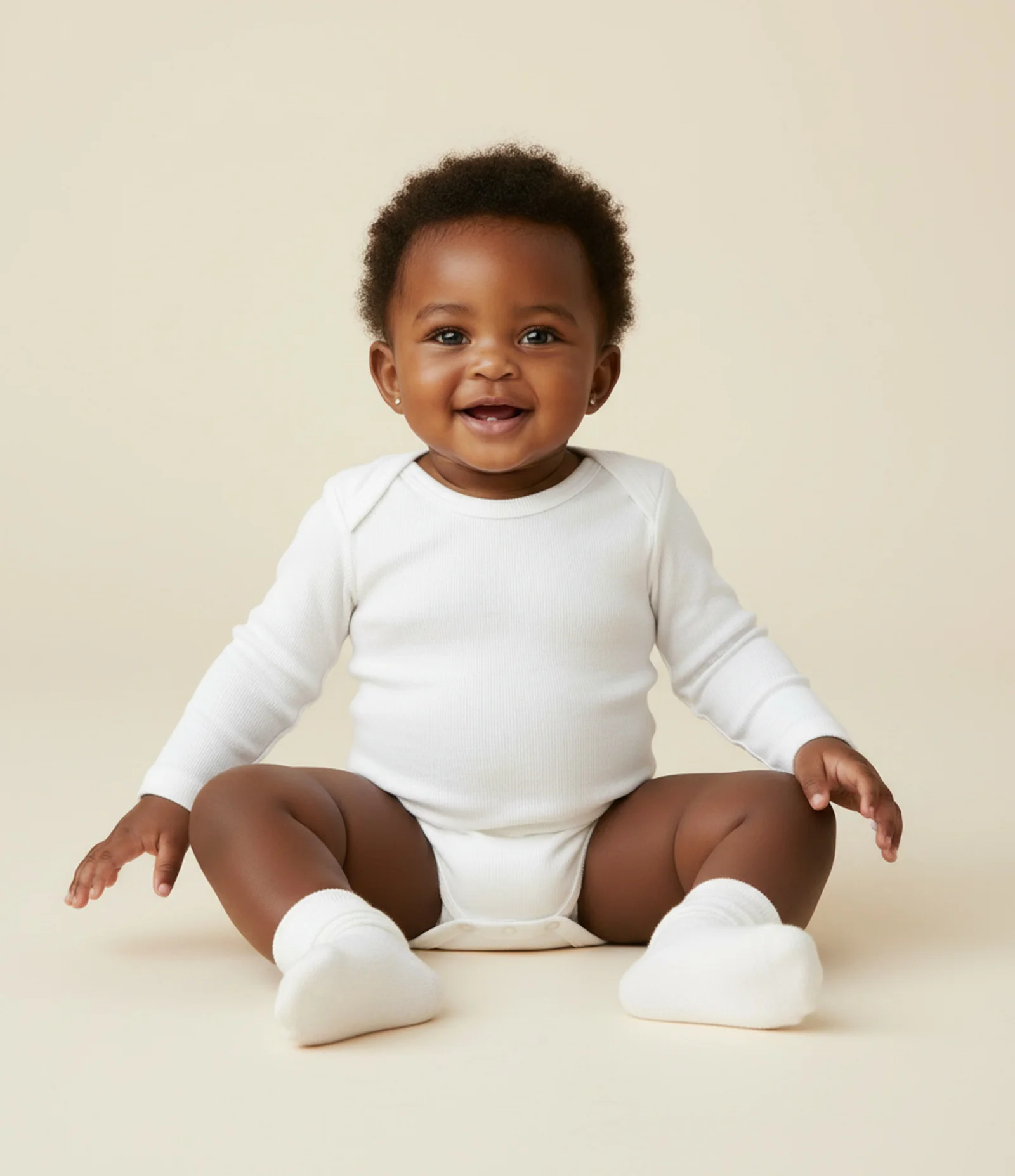 Body Infantil em Suedine com Gola Americana – Tam Prematuro Branco 1