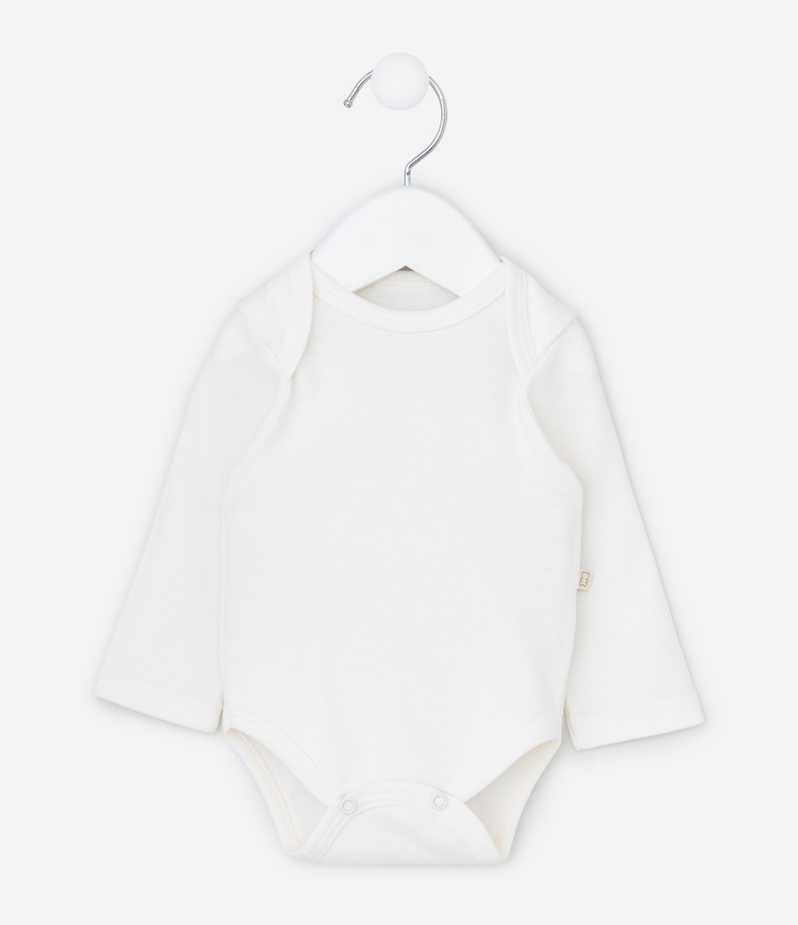 Body Infantil em Suedine com Gola Americana – Tam Prematuro Branco 1