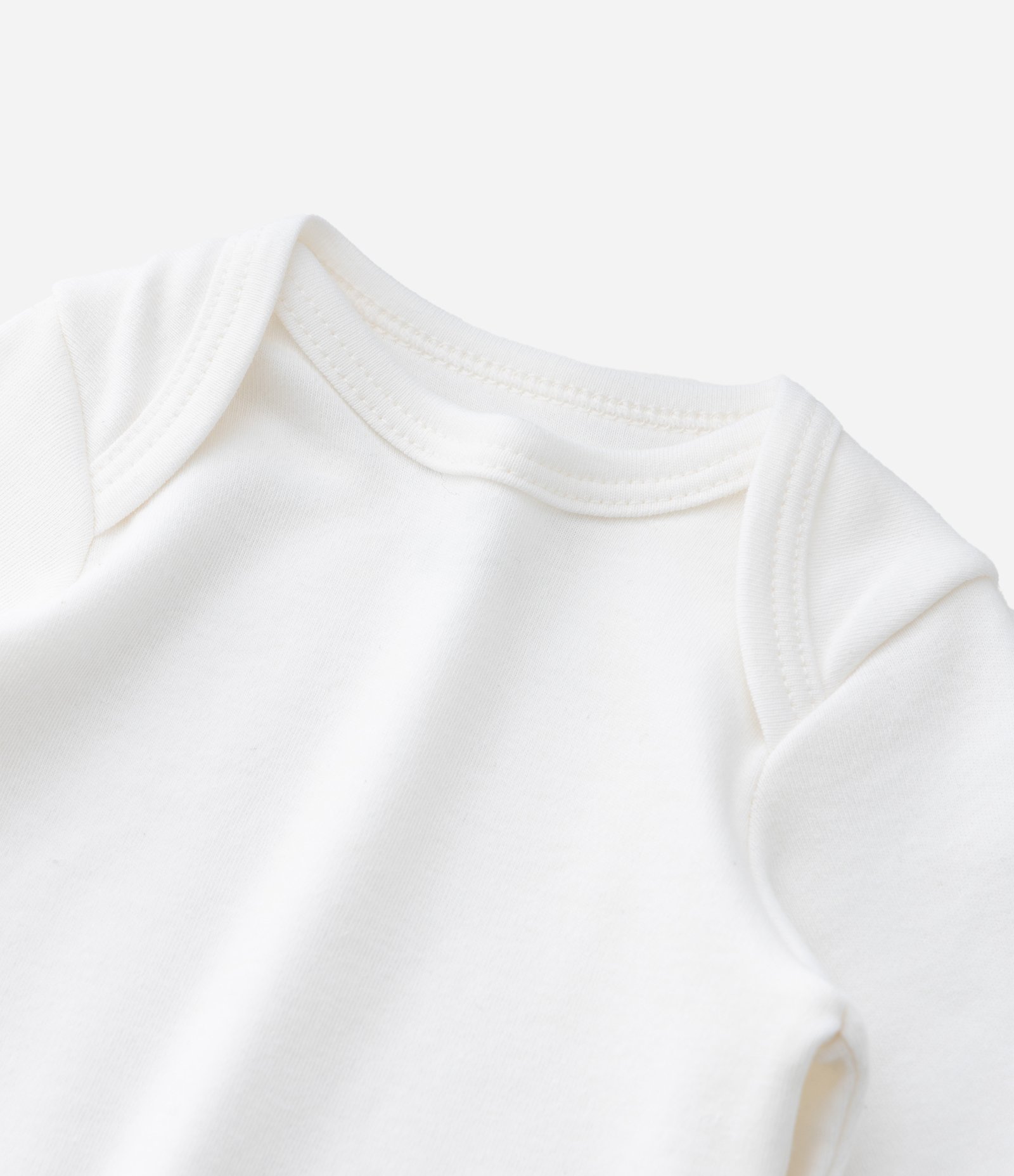 Body Infantil em Suedine com Gola Americana – Tam Prematuro Branco 5