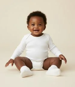Body Infantil em Suedine com Gola Americana – Tam Prematuro