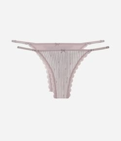 Kit 02 Calcinhas String Fio Duplo em Algodão com Detalhe de Babadinhos