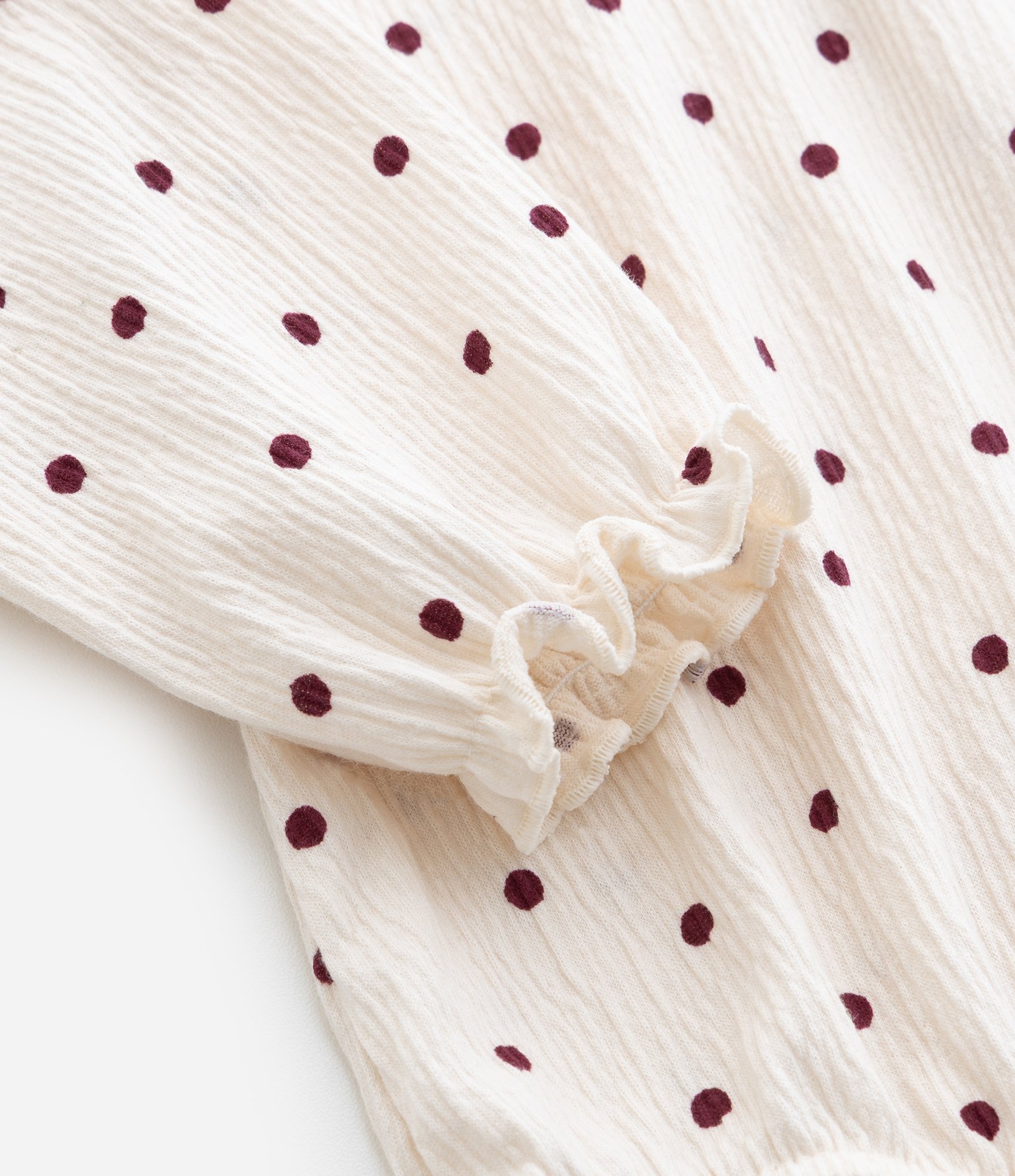 Body Infantil Texturizado com Estampa Poá – Tam RN a 18 Meses Off White 4