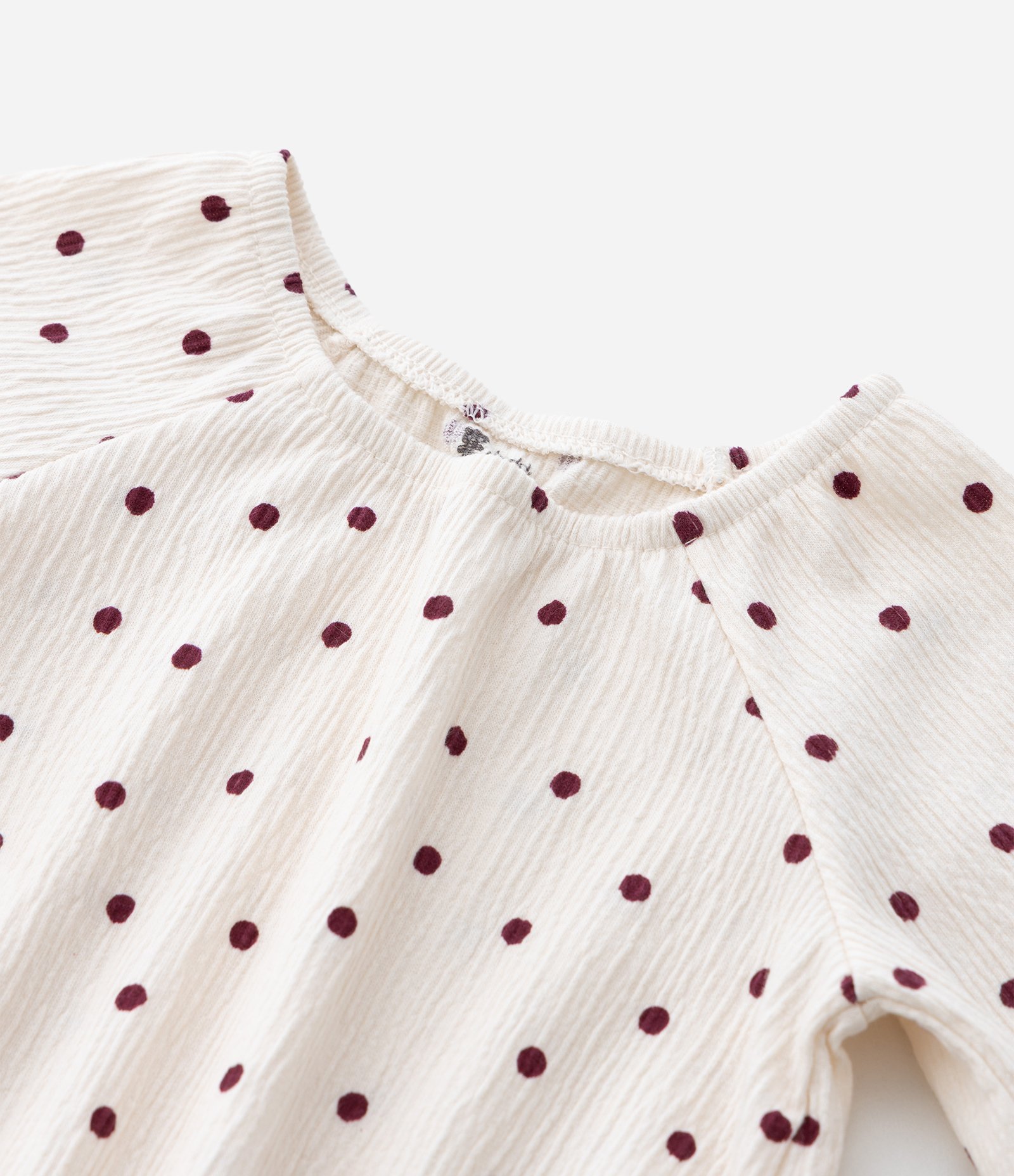 Body Infantil Texturizado com Estampa Poá – Tam RN a 18 Meses Off White 5