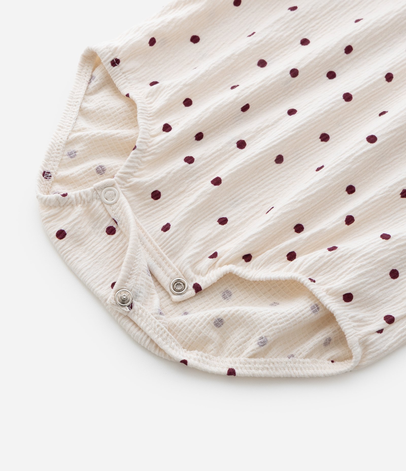 Body Infantil Texturizado com Estampa Poá – Tam RN a 18 Meses Off White 6