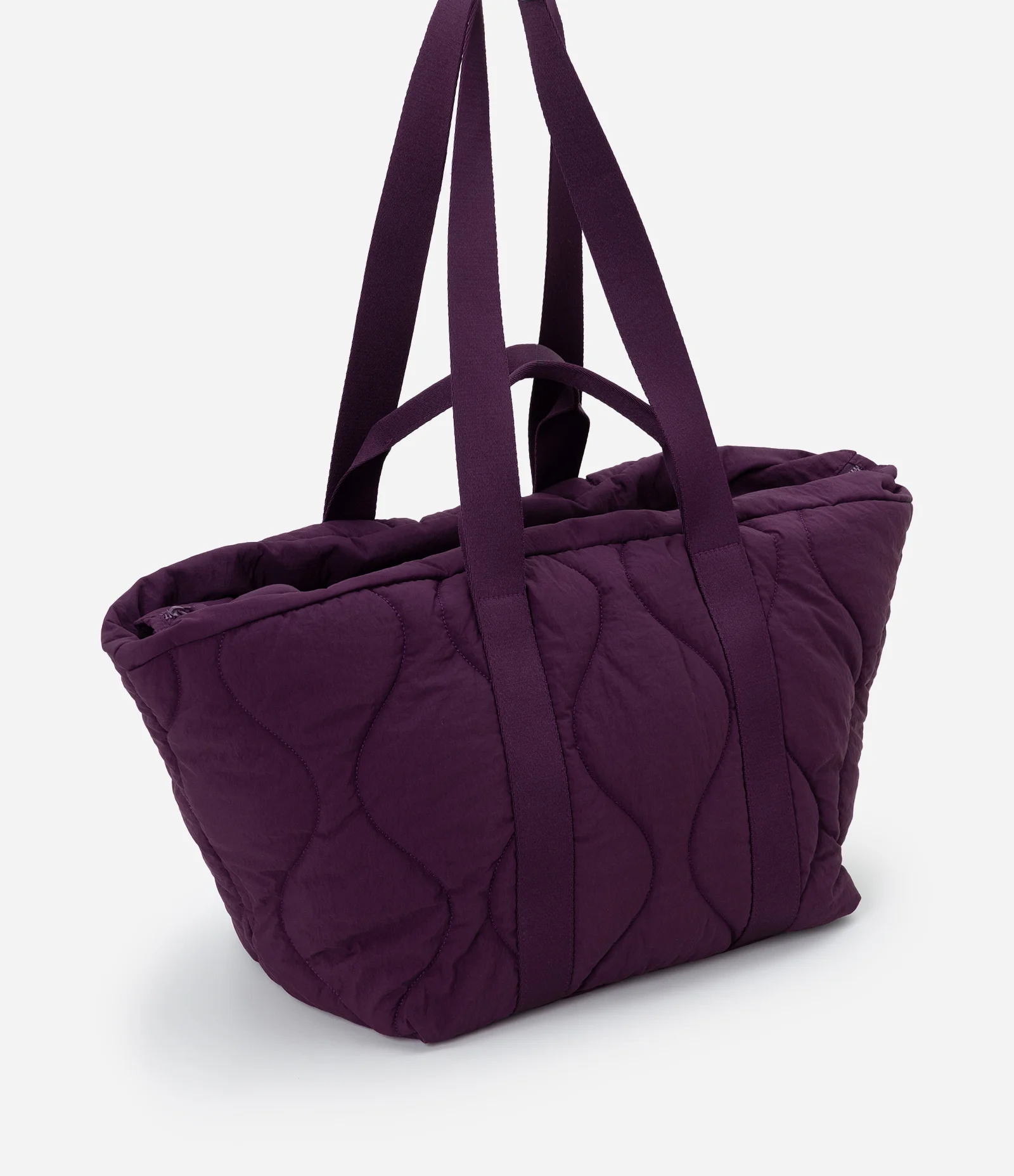 Bolsa Shopper Puffer Grande com Alça de Gorgorão Roxo 2