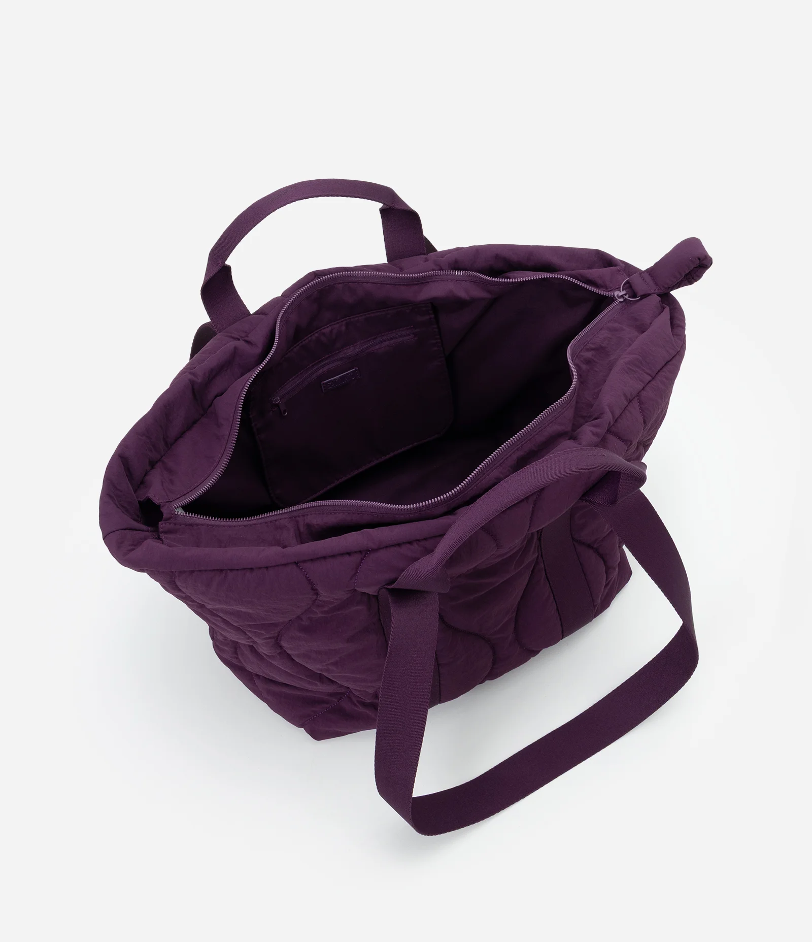 Bolsa Shopper Puffer Grande com Alça de Gorgorão Roxo 7