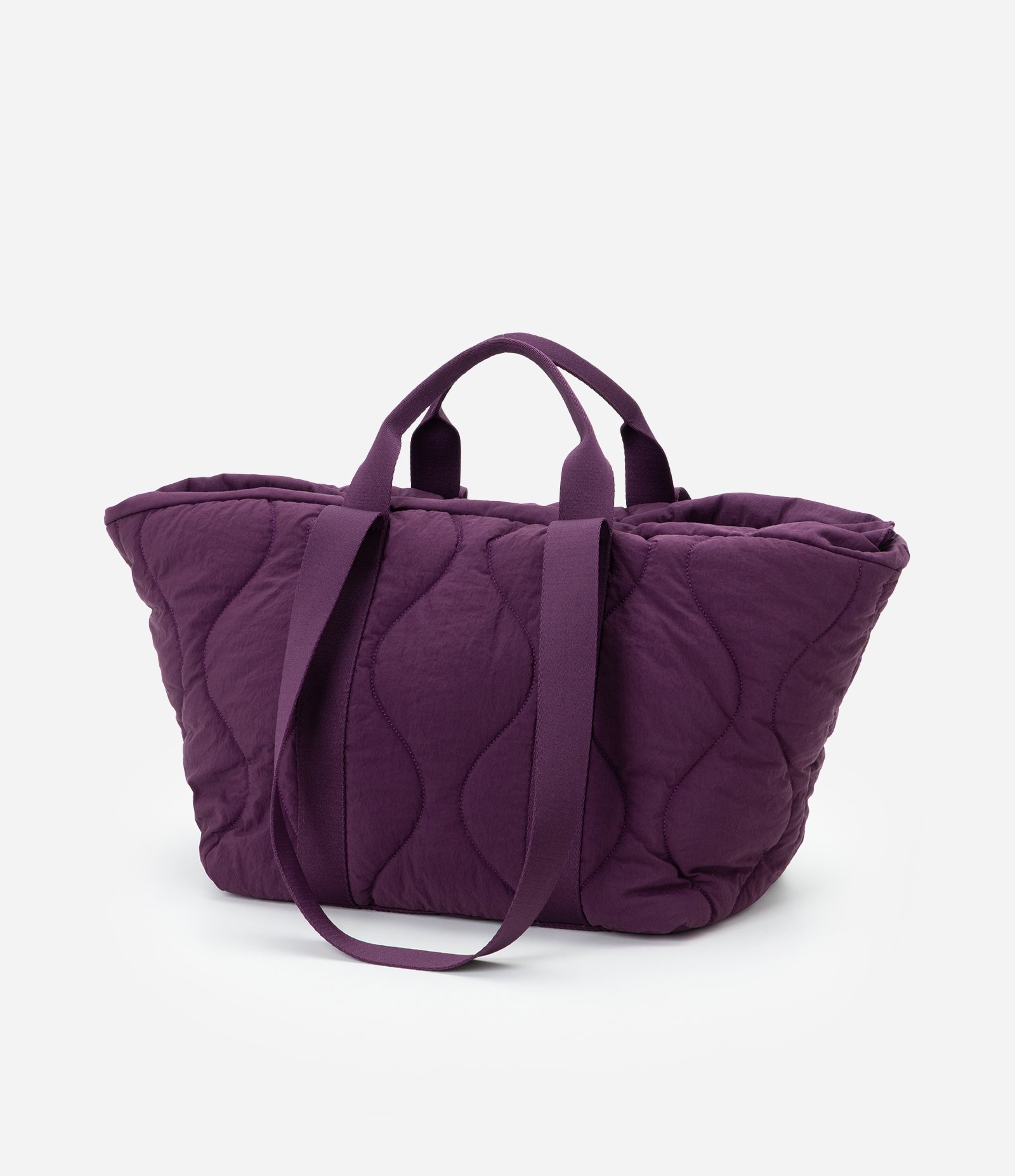 Bolsa Shopper Puffer Grande com Alça de Gorgorão Roxo 8
