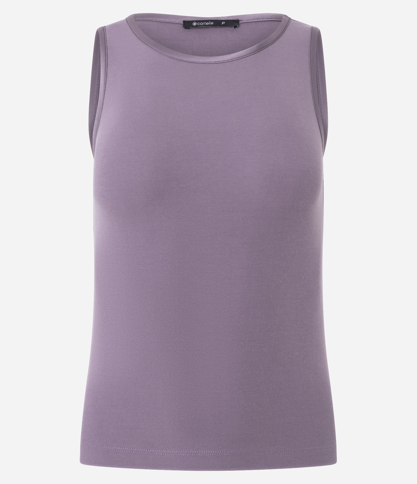 Blusa Básica em Viscose com Gola Redonda Roxo 2