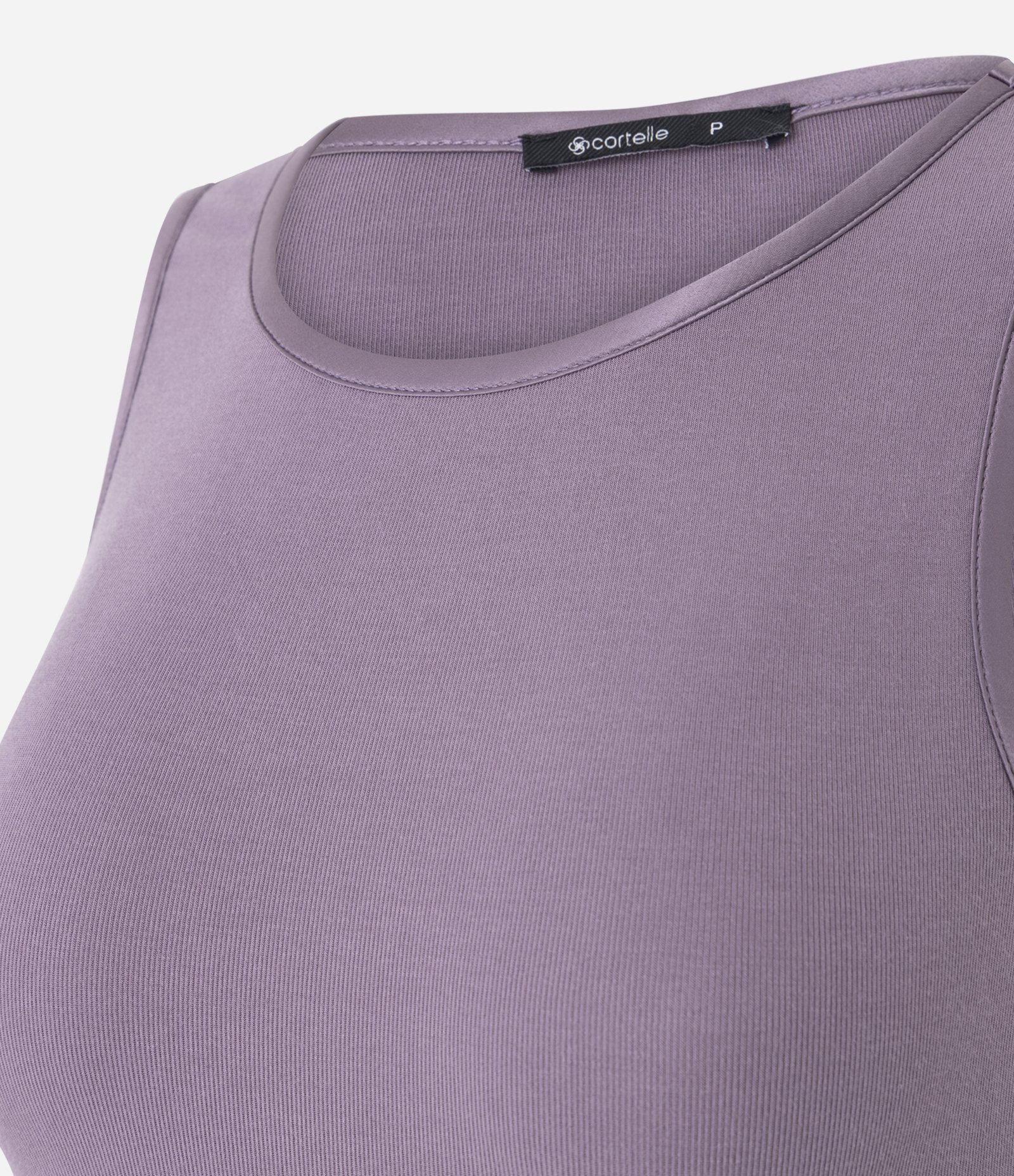 Blusa Básica em Viscose com Gola Redonda Roxo 3