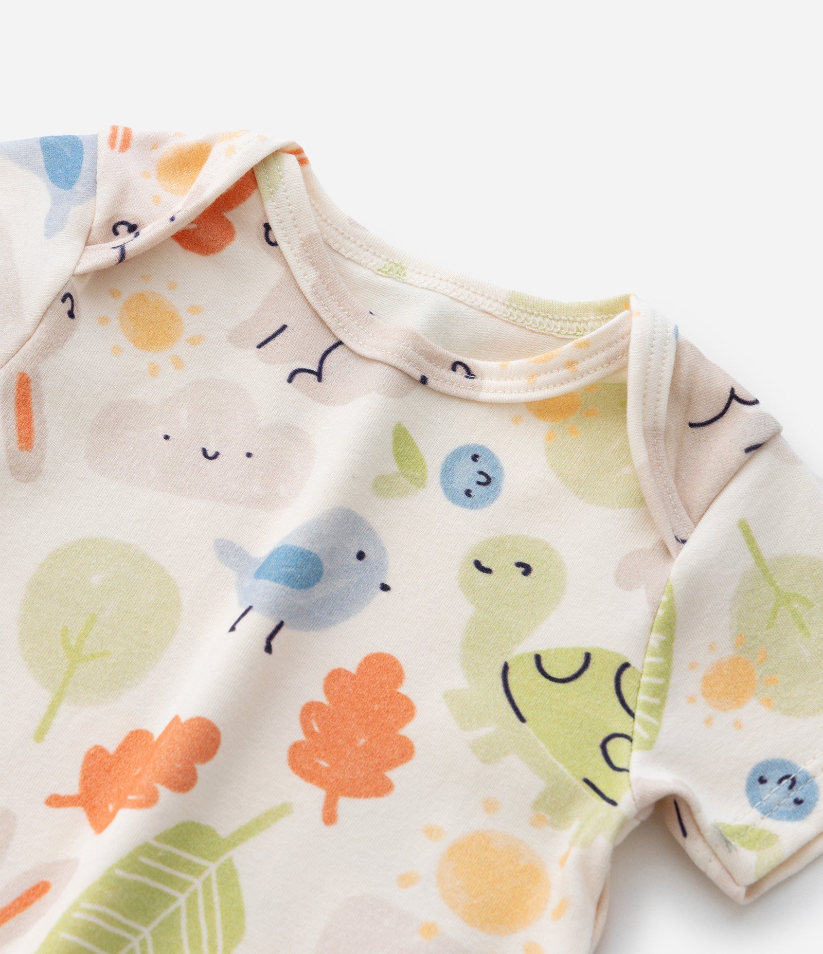 Body Infantil com Estampa de Animais Coloridos – Tam RN a 18 Meses Off White 6