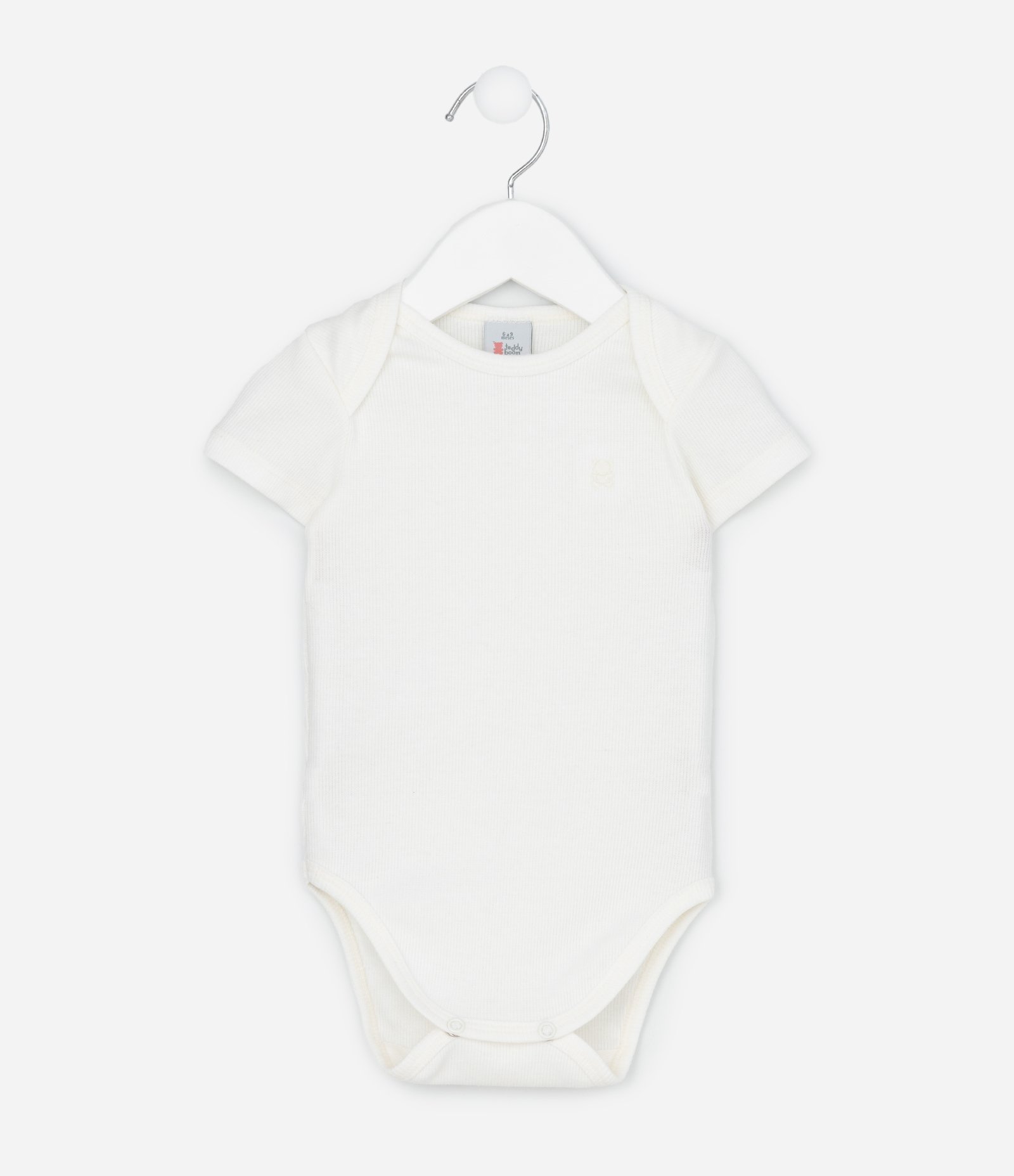 Body Infantil em Ribana com Bordado - Tam RN a 18 Meses Branco 1