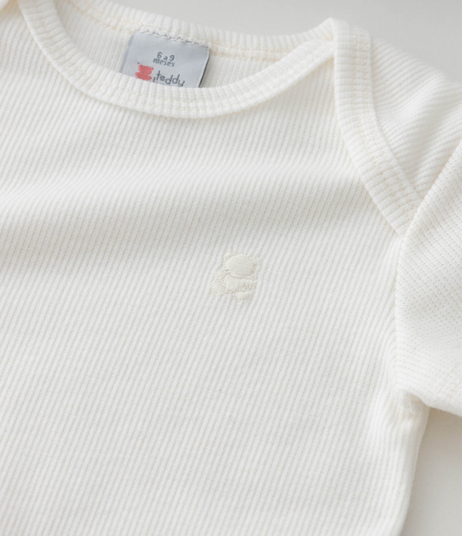 Body Infantil em Ribana com Bordado - Tam RN a 18 Meses Branco 6