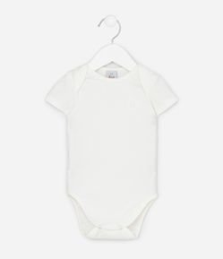Body Infantil em Ribana com Bordado - Tam RN a 18 Meses